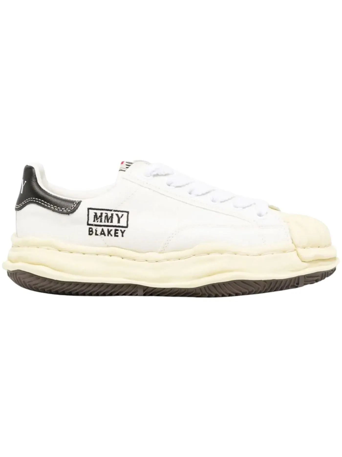 Мужские кеды с винтажной подошвой Maison Mihara Yasuhiro Blakey Vintage Sole Canvas Low — изображение 1 из 1, белый