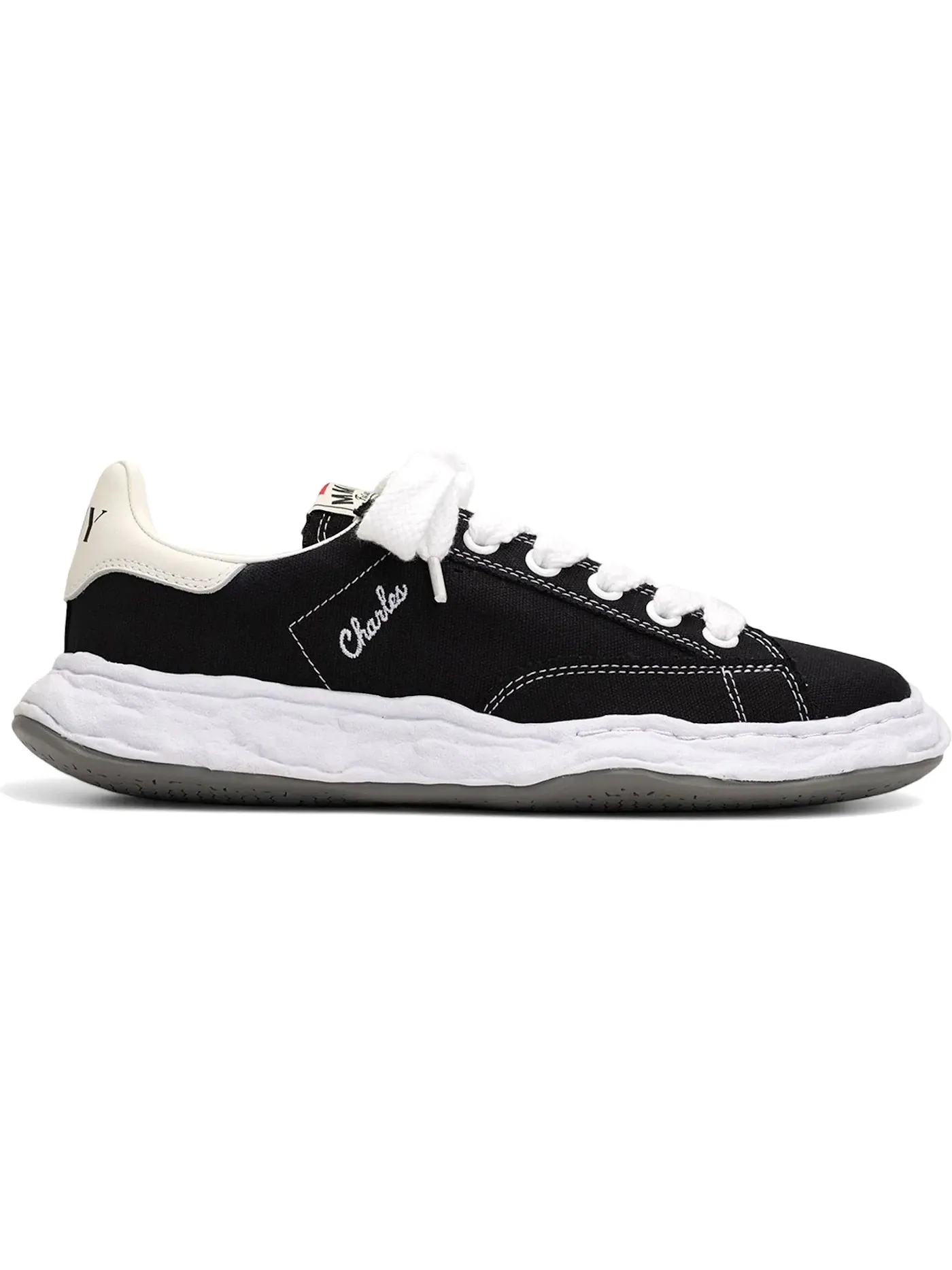 Мужские кроссовки с канвасом Maison Mihara Yasuhiro Charles OG Sole Canvas Low — изображение 1 из 1, черный