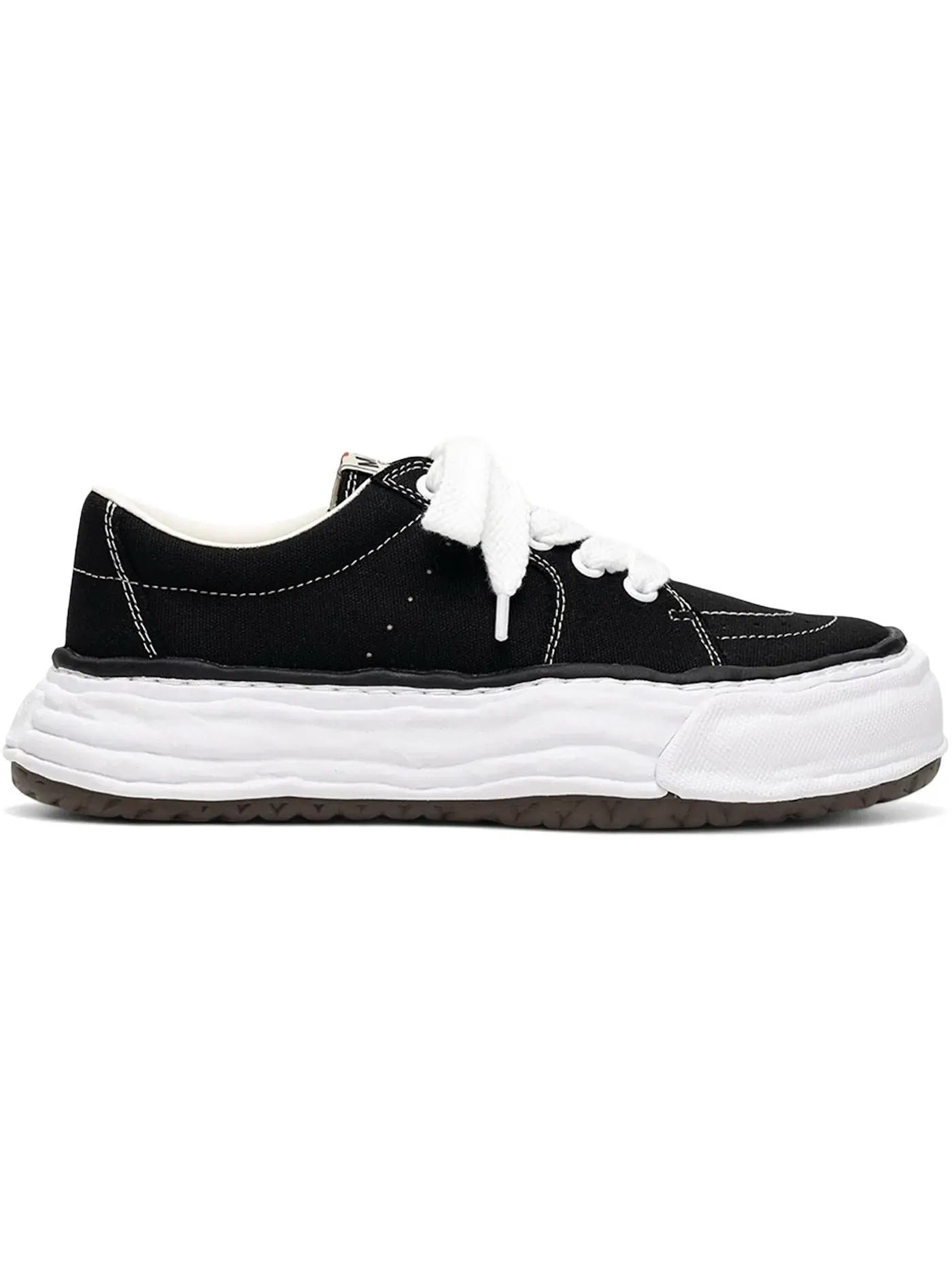Мужские кроссовки с принтом Maison Mihara Yasuhiro Eric OG Sole Canvas Low — изображение 1 из 1, черный/белый