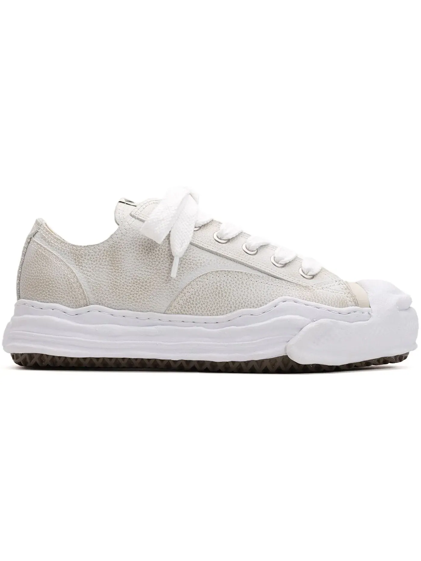 Мужские кеды Lifestyle Maison Mihara Yasuhiro Hank OG Sole Brushed Shrink Leather Low — изображение 1 из 1, белый