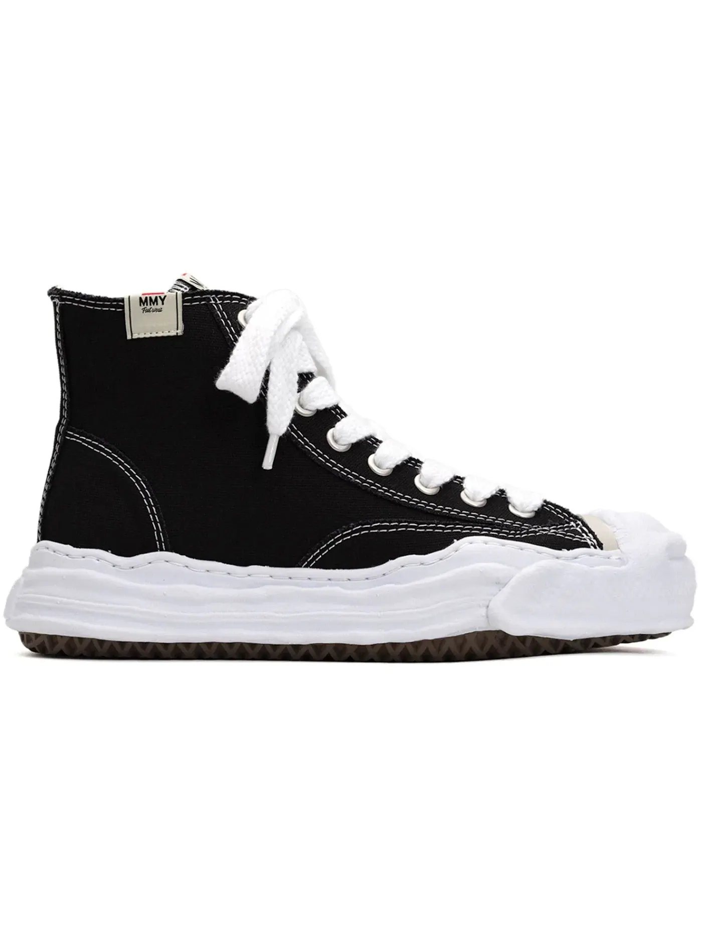 Мужские кеды с принтом Maison Mihara Yasuhiro Hank OG Sole Canvas Hi — изображение 1 из 1, черный