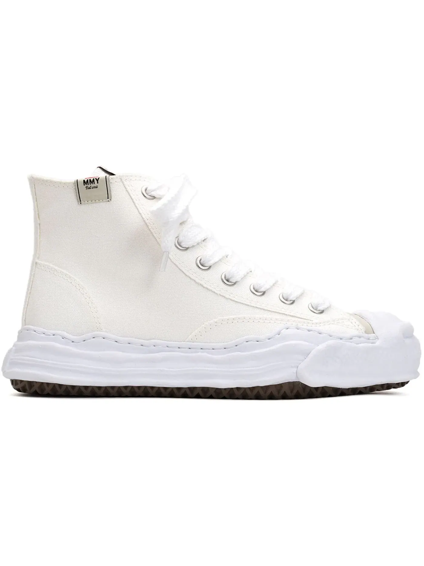 Мужские кроссовки с принтом Maison Mihara Yasuhiro Hank OG Sole Canvas Hi — изображение 1 из 1, белый