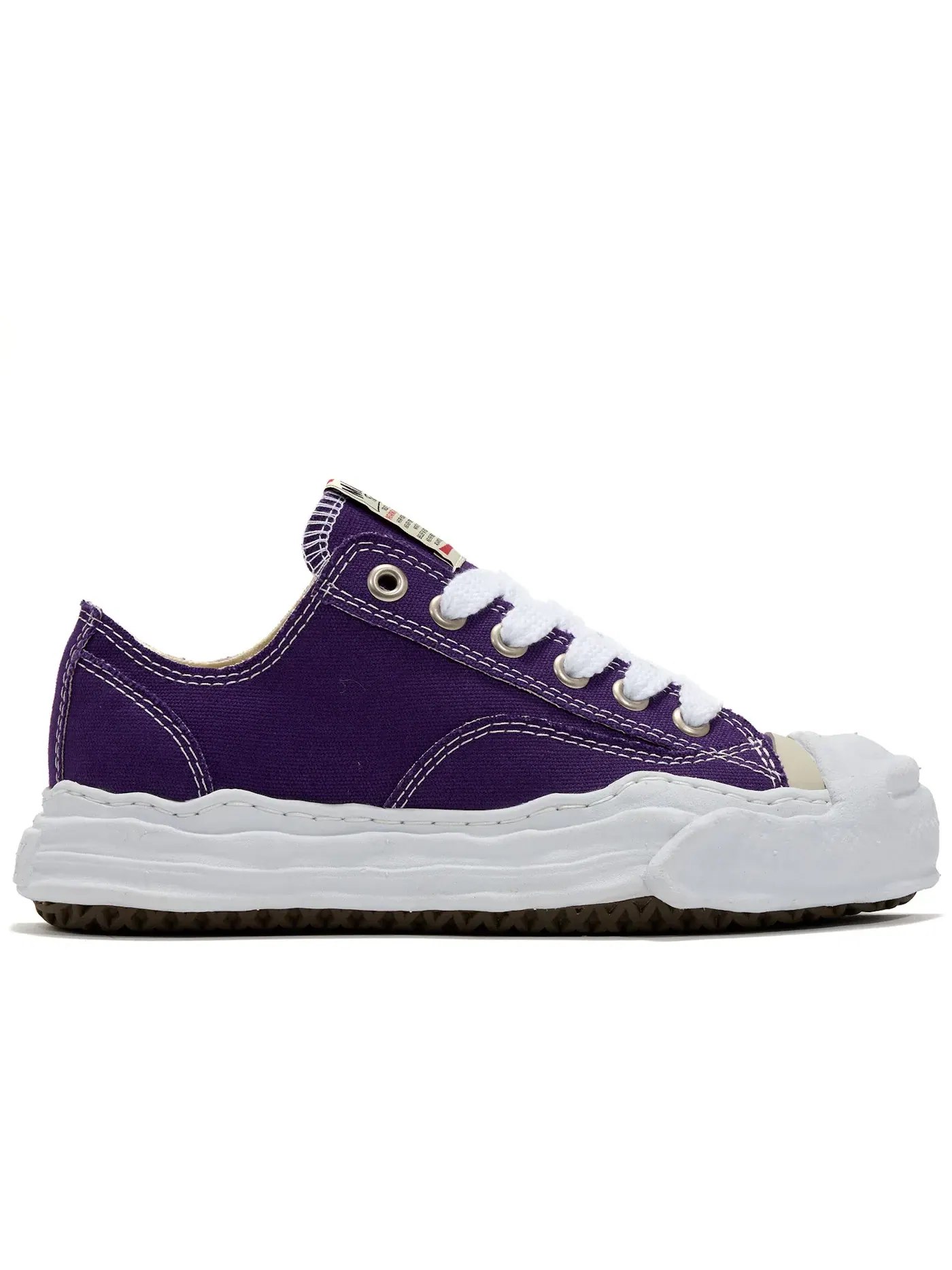 Мужские кроссовки с уникальной подошвой Maison Mihara Yasuhiro Hank OG Sole Canvas Low — изображение 1 из 1, фиолетовый