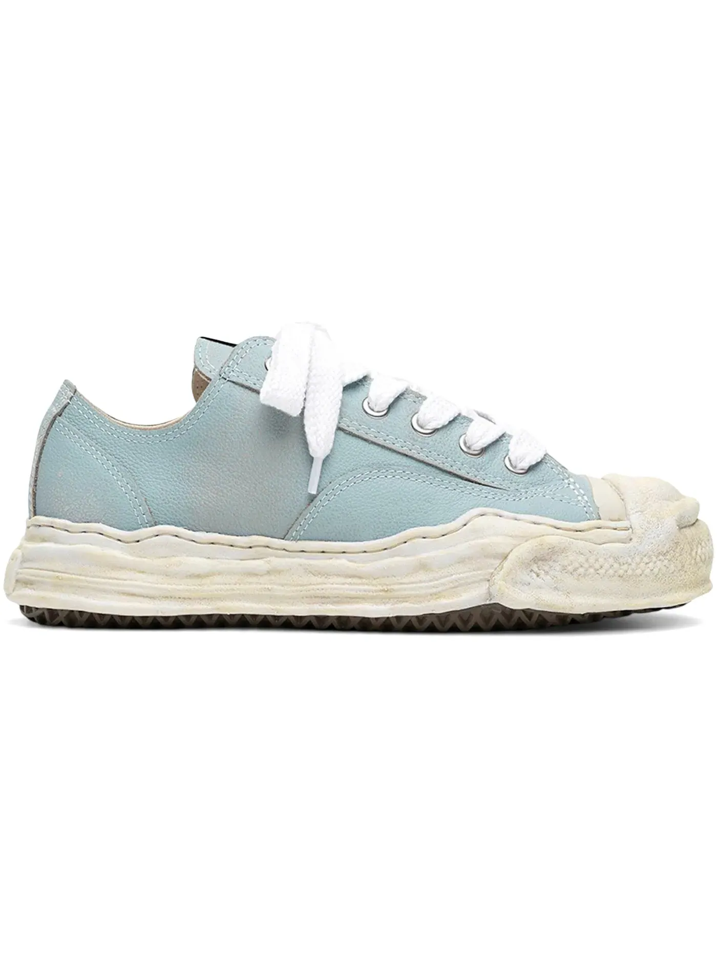 Мужские кроссовки с длинным языком Maison Mihara Yasuhiro Hank OG Sole Shrink Leather Low — изображение 1 из 1, синий