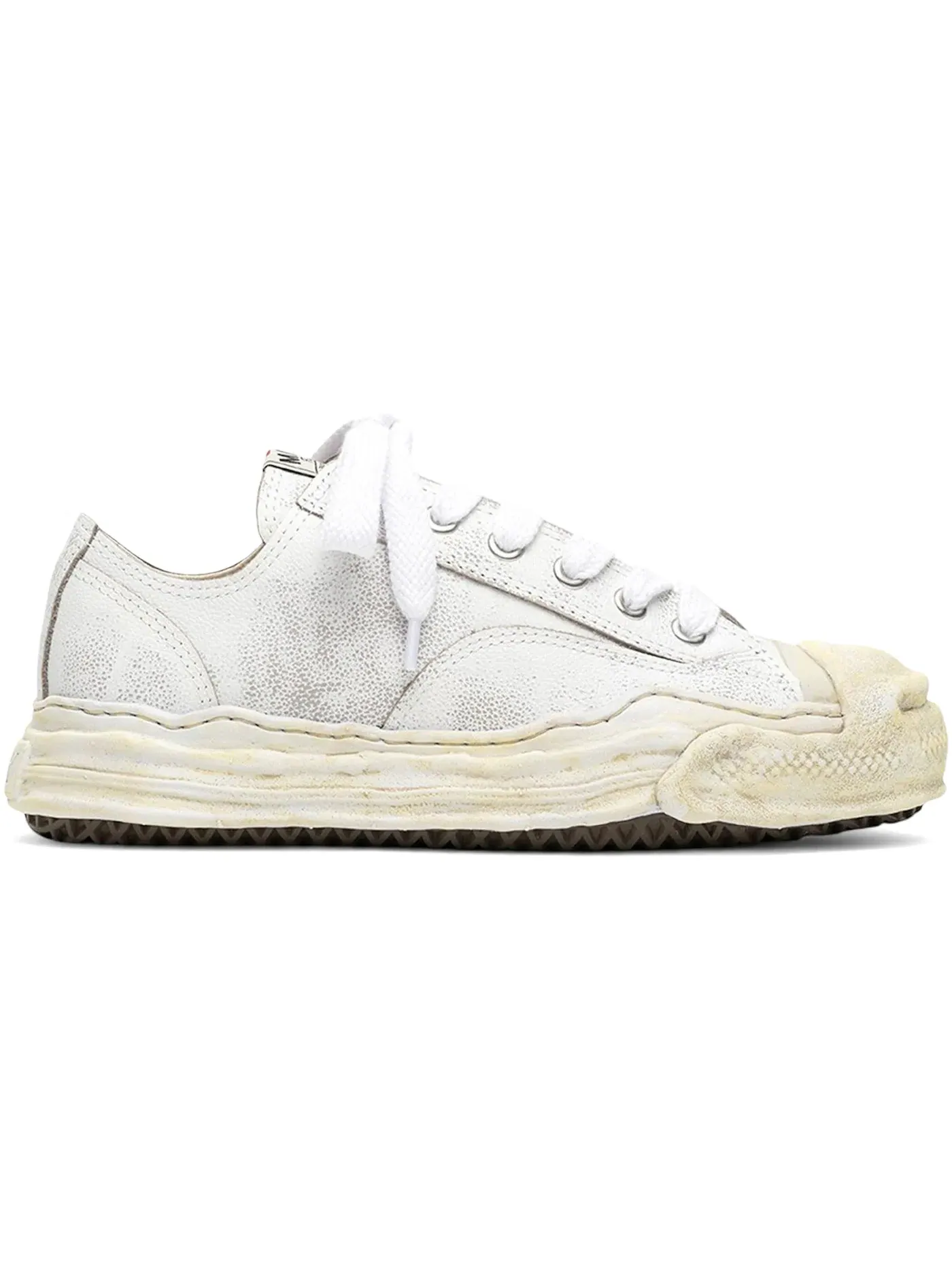 Мужские кроссовки с усадкой кожи Hank OG Sole Shrink Leather Low Maison Mihara Yasuhiro — изображение 1 из 1, белый