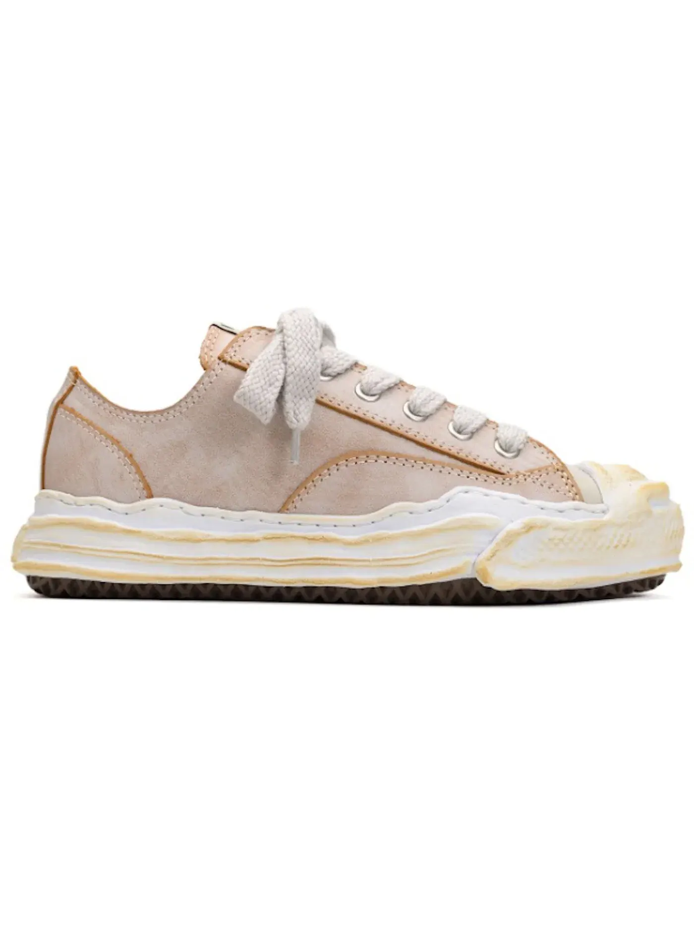 Мужские кроссовки на толстой подошве из веганской кожи Maison Mihara Yasuhiro Hank OG Sole Vegan Leather Low, белый