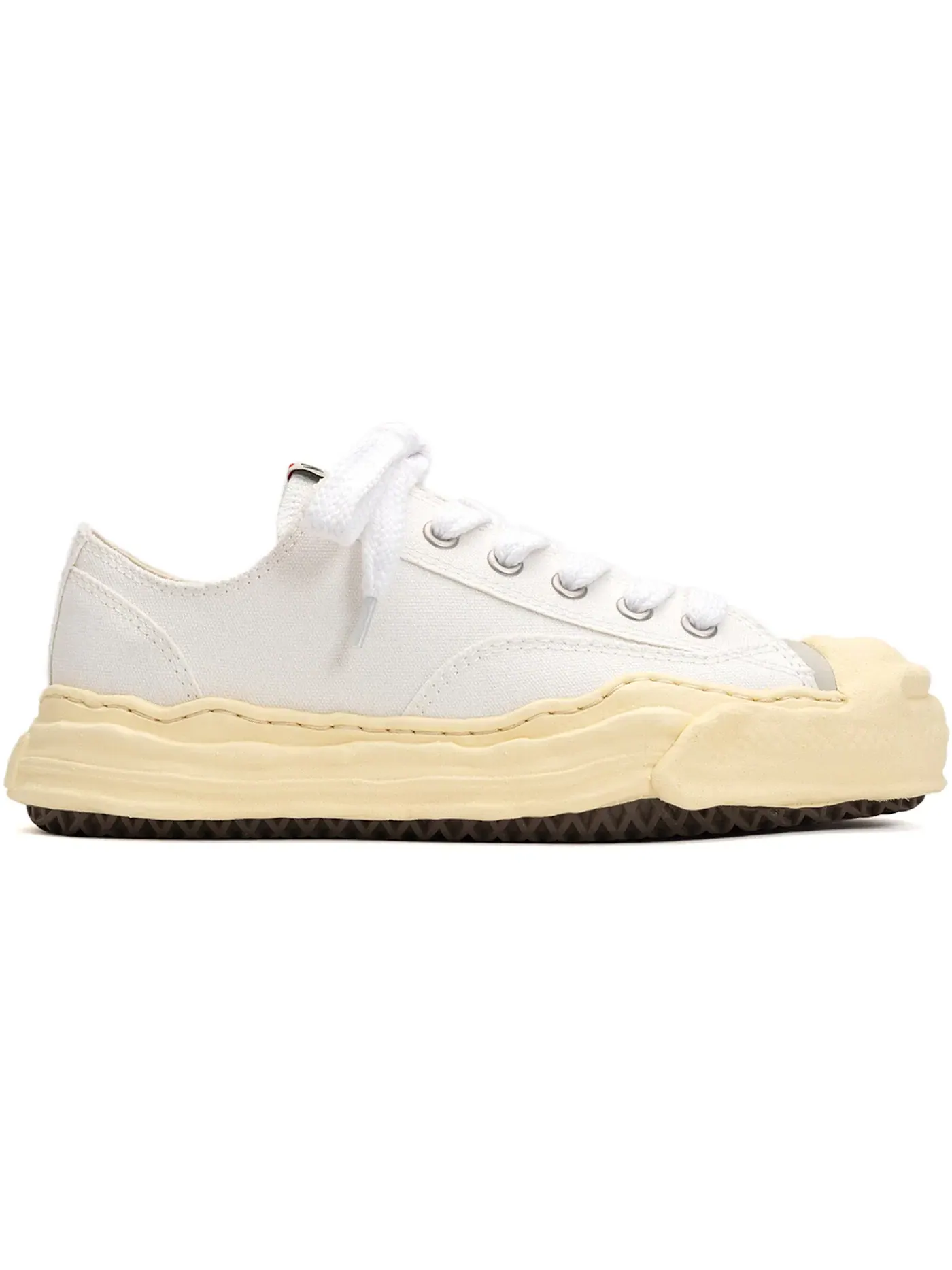 Мужские кроссовки с оригинальной подошвой Maison Mihara Yasuhiro Hank VL OG Sole Canvas Low — изображение 1 из 1, белый