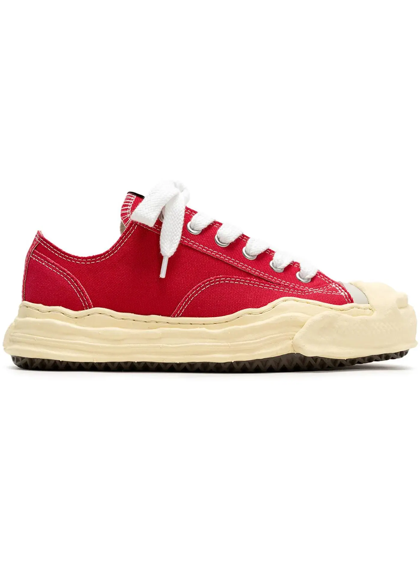 Мужские кроссовки на толстой подошве Maison Mihara Yasuhiro Hank VL OG Sole Canvas Low — изображение 1 из 1, красный