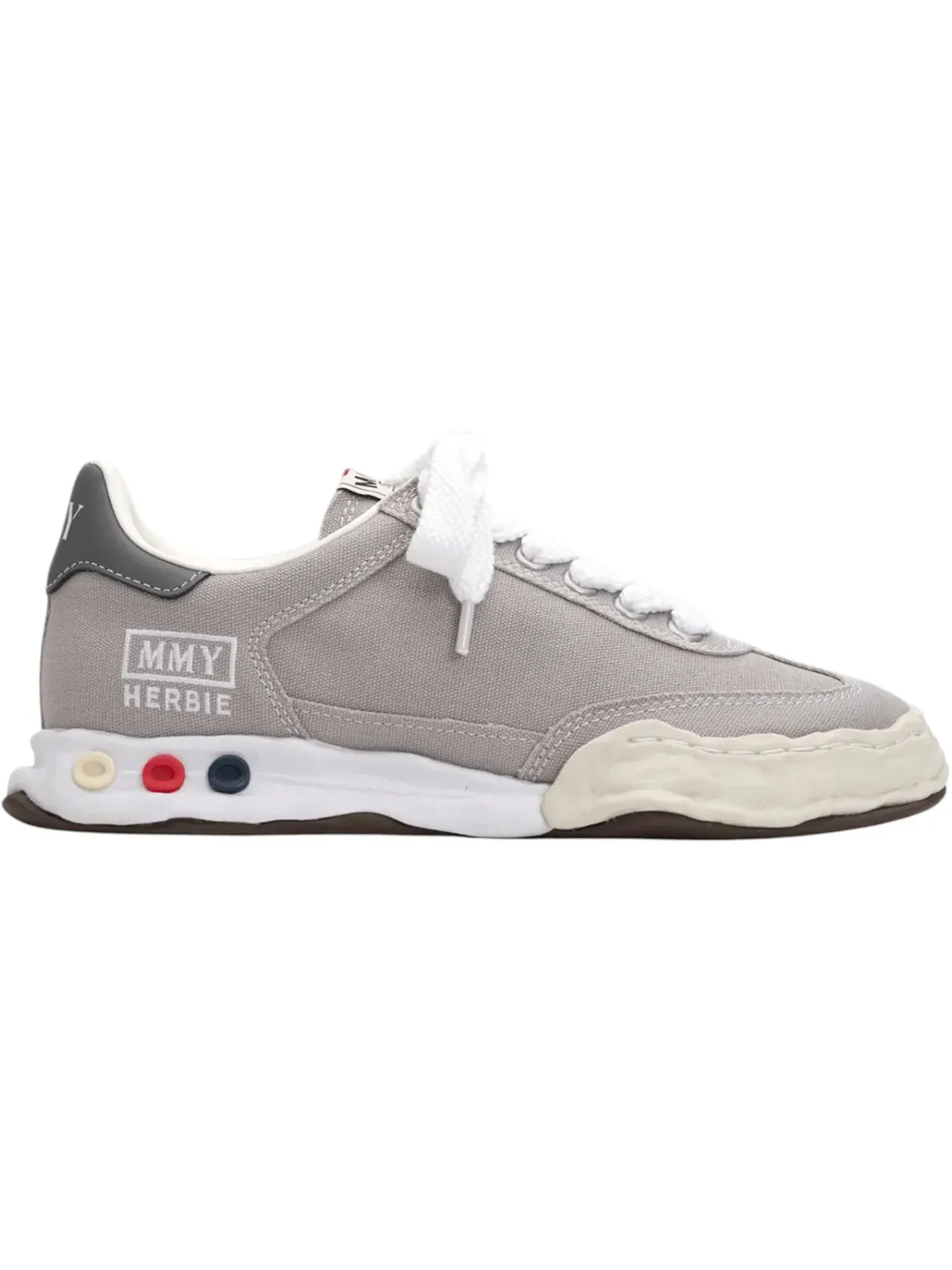 Мужские кеды с принтом Maison Mihara Yasuhiro Herbie OG Sole Canvas Low — изображение 1 из 1, серый