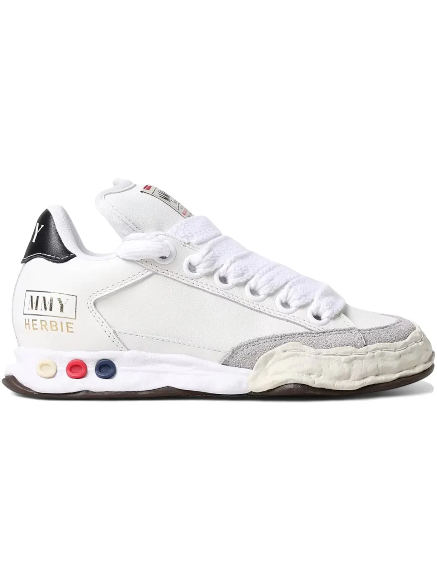 Мужские кроссовки с пухлым верхом Maison Mihara Yasuhiro Herbie Puffer OG Sole Leather Low — изображение 1 из 1, белый