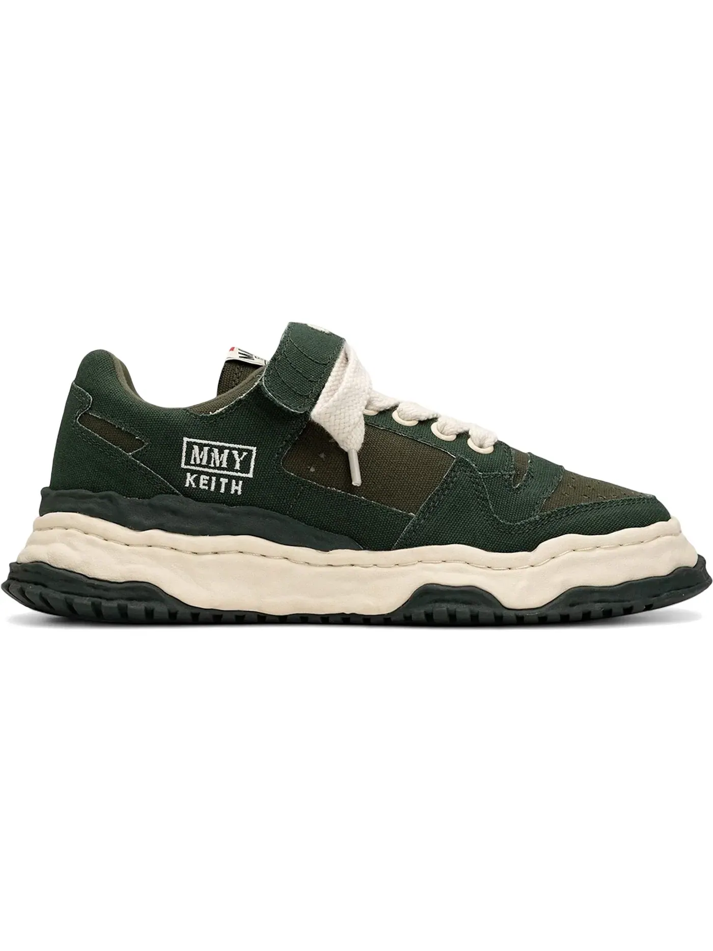 Мужские кеды с принтом Maison Mihara Yasuhiro Keith OG Sole Canvas Low — изображение 1 из 1, зеленый