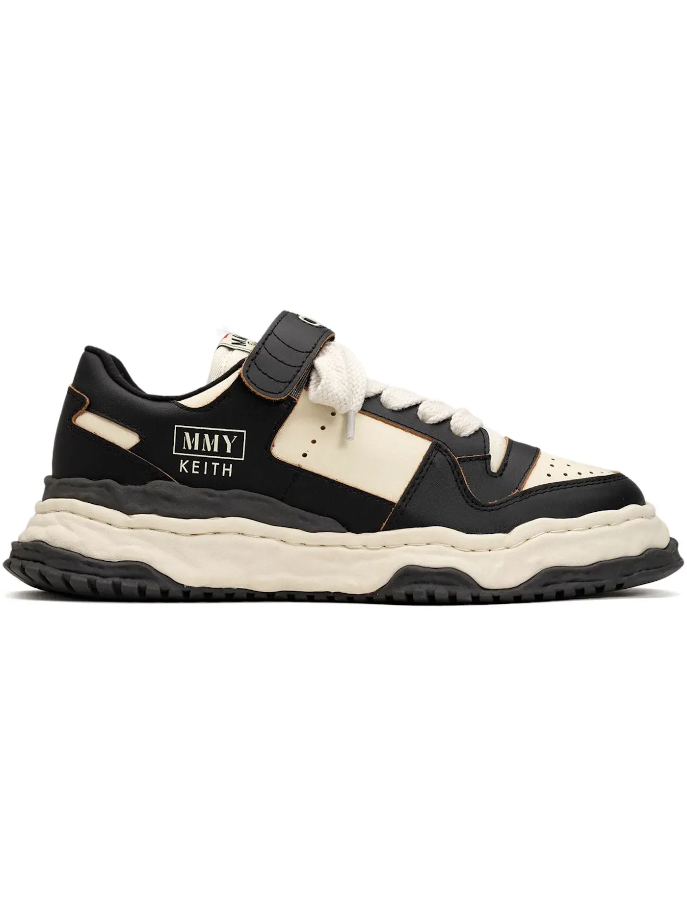 Мужские кроссовки с кожаным верхом Maison Mihara Yasuhiro Keith OG Sole Leather — изображение 1 из 1, черный/белый