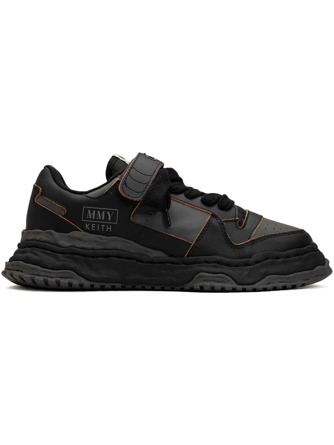 Мужские кроссовки кожаные Keith OG Sole Leather Maison Mihara Yasuhiro — изображение 1 из 1, черный/серый