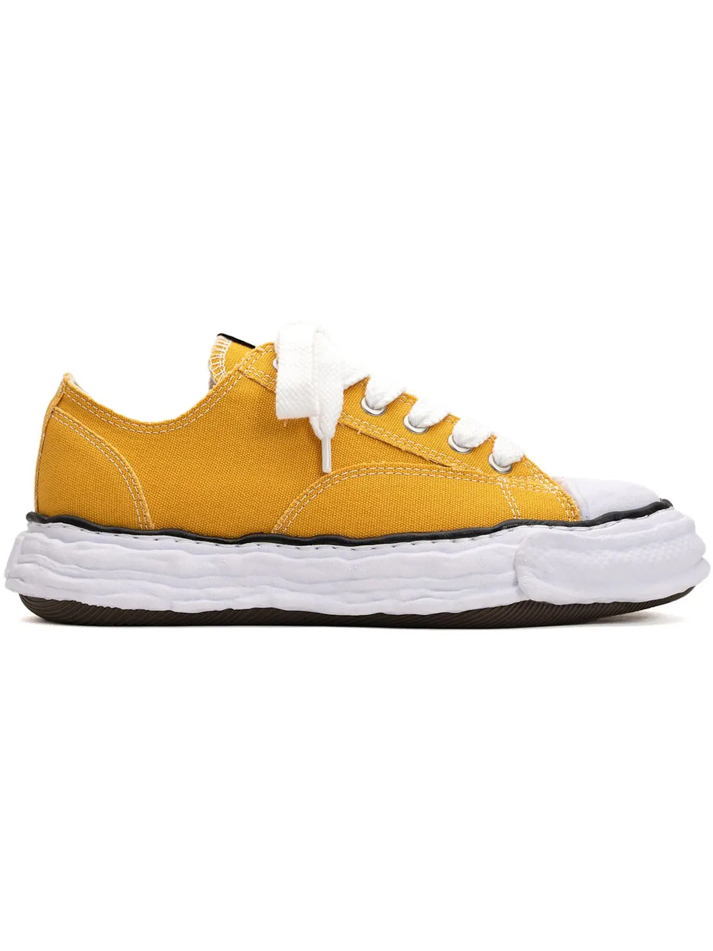 Мужские кроссовки с низким верхом Maison Mihara Yasuhiro Peterson 23 OG Sole Canvas Low — изображение 1 из 1, желтый/белый