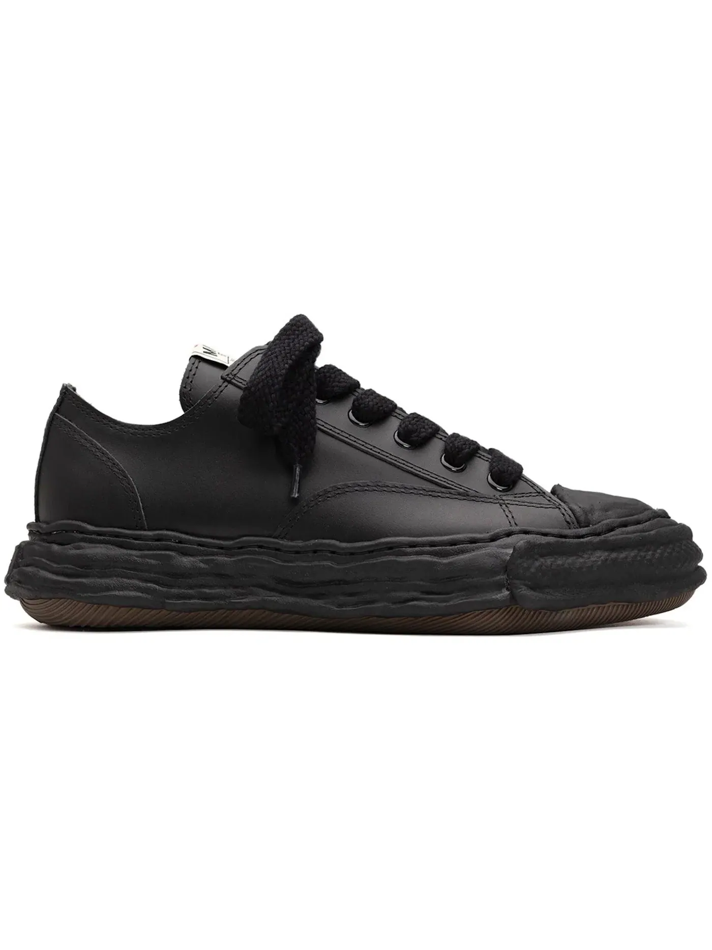 Мужские кроссовки с низким верхом Maison Mihara Yasuhiro Peterson 23 OG Sole Leather Low — изображение 1 из 1, черный/черный