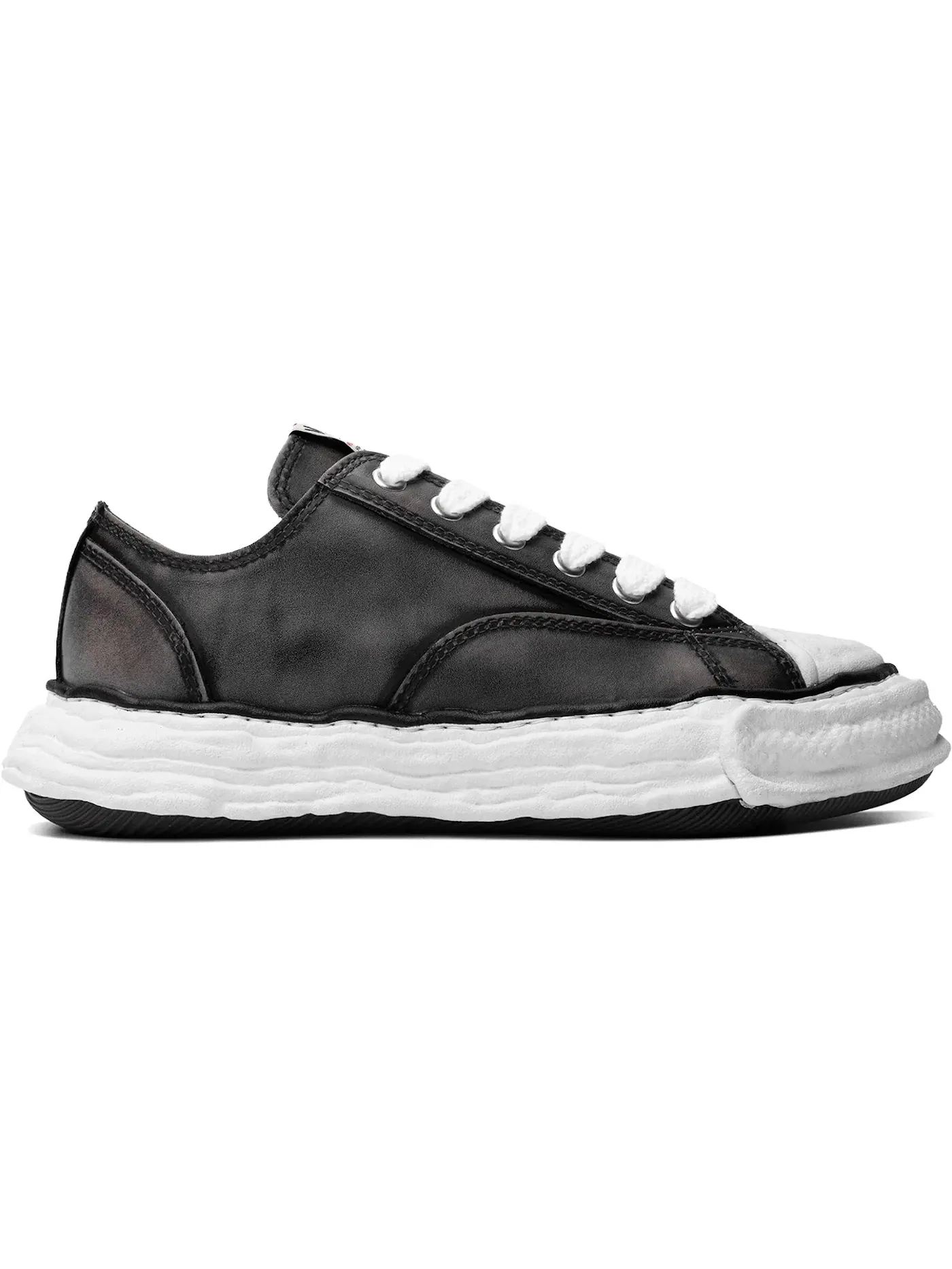 Мужские кроссовки из кожи Peterson 23 OG Sole Vintage Leather Low Maison Mihara Yasuhiro — изображение 1 из 1, черный