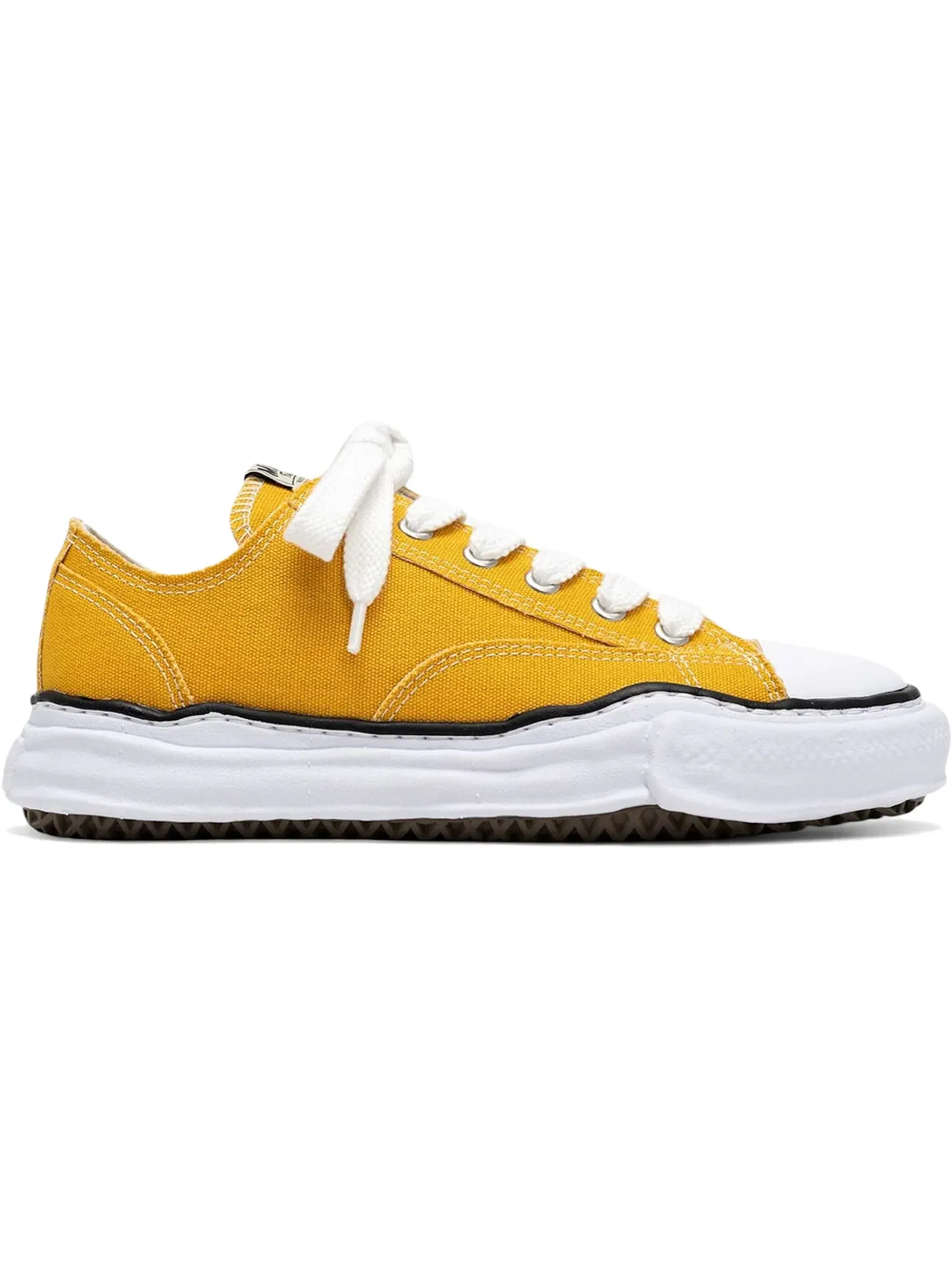 Мужские кроссовки на толстой подошве Maison Mihara Yasuhiro Peterson OG Sole Canvas Low — изображение 1 из 1, желтый