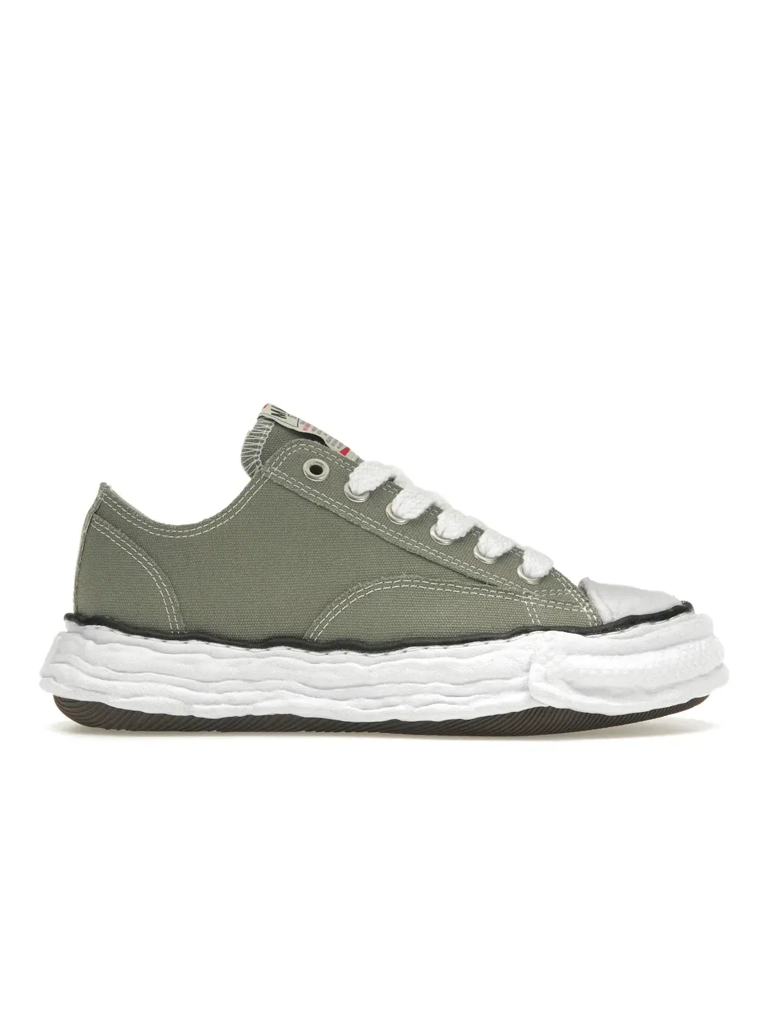 Мужские кроссовки с канвасом Peterson OG Sole Canvas Low Maison Mihara Yasuhiro — изображение 1 из 4, зеленый