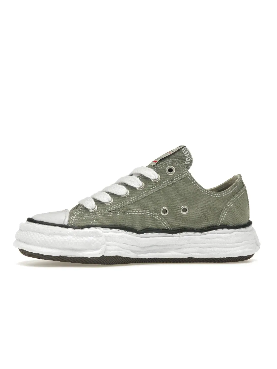 Мужские кроссовки с канвасом Peterson OG Sole Canvas Low Maison Mihara Yasuhiro — изображение 3 из 4, зеленый