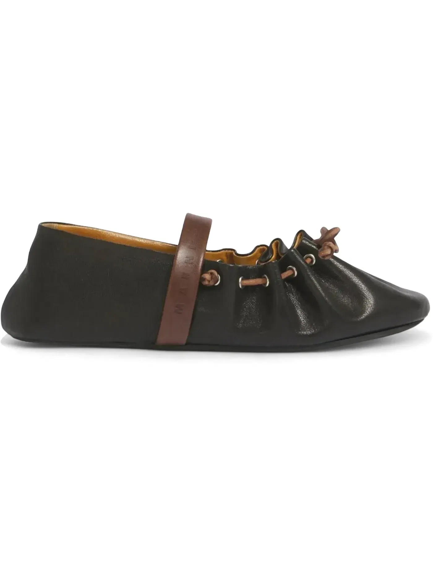 Женские балетки Marni Dancer Shoe — изображение 1 из 1, черный/коричневый
