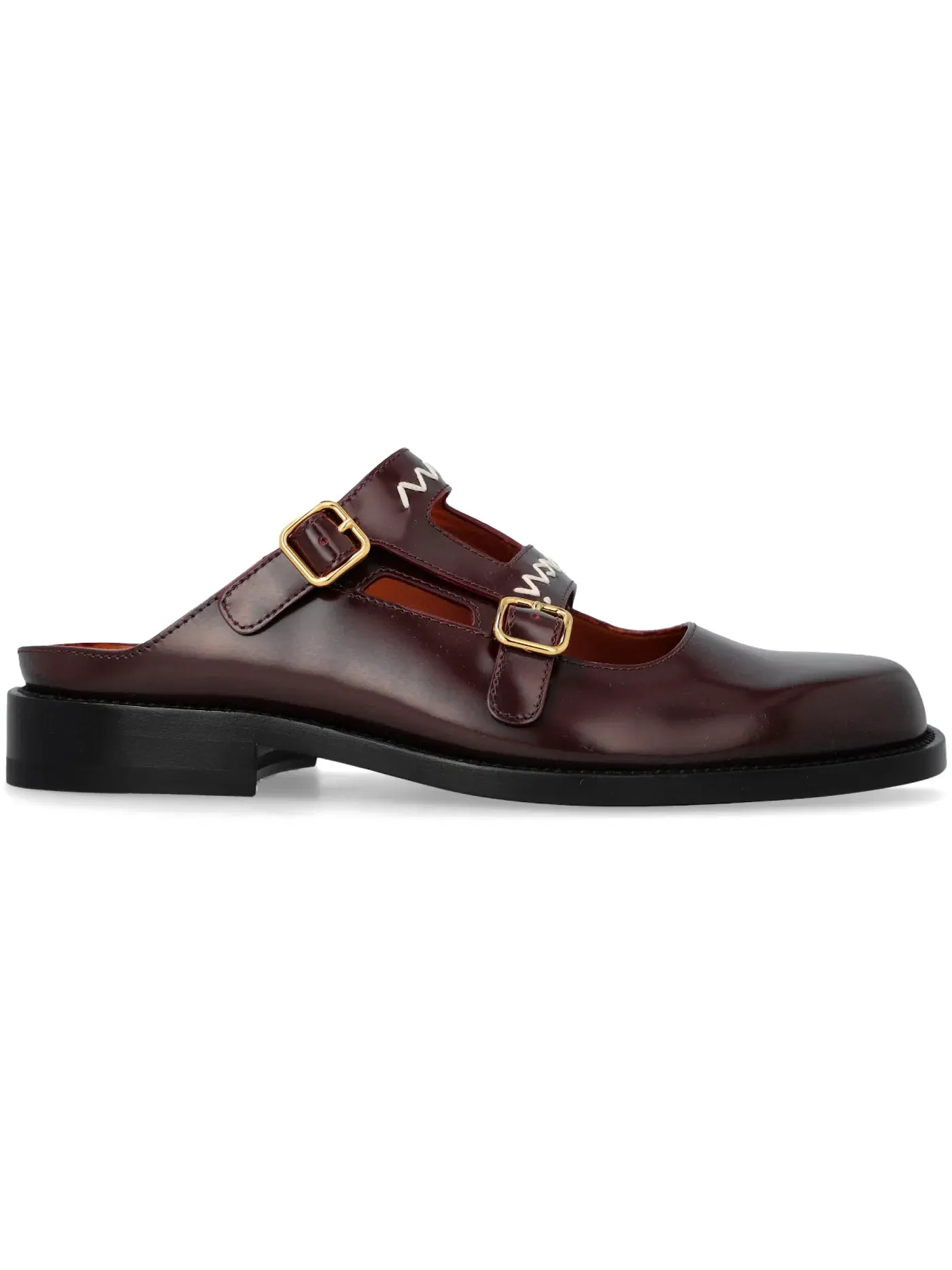 Женские лоферы с двумя пряжками Marni Double Buckle Sabot Loafer — изображение 1 из 1, коричневый