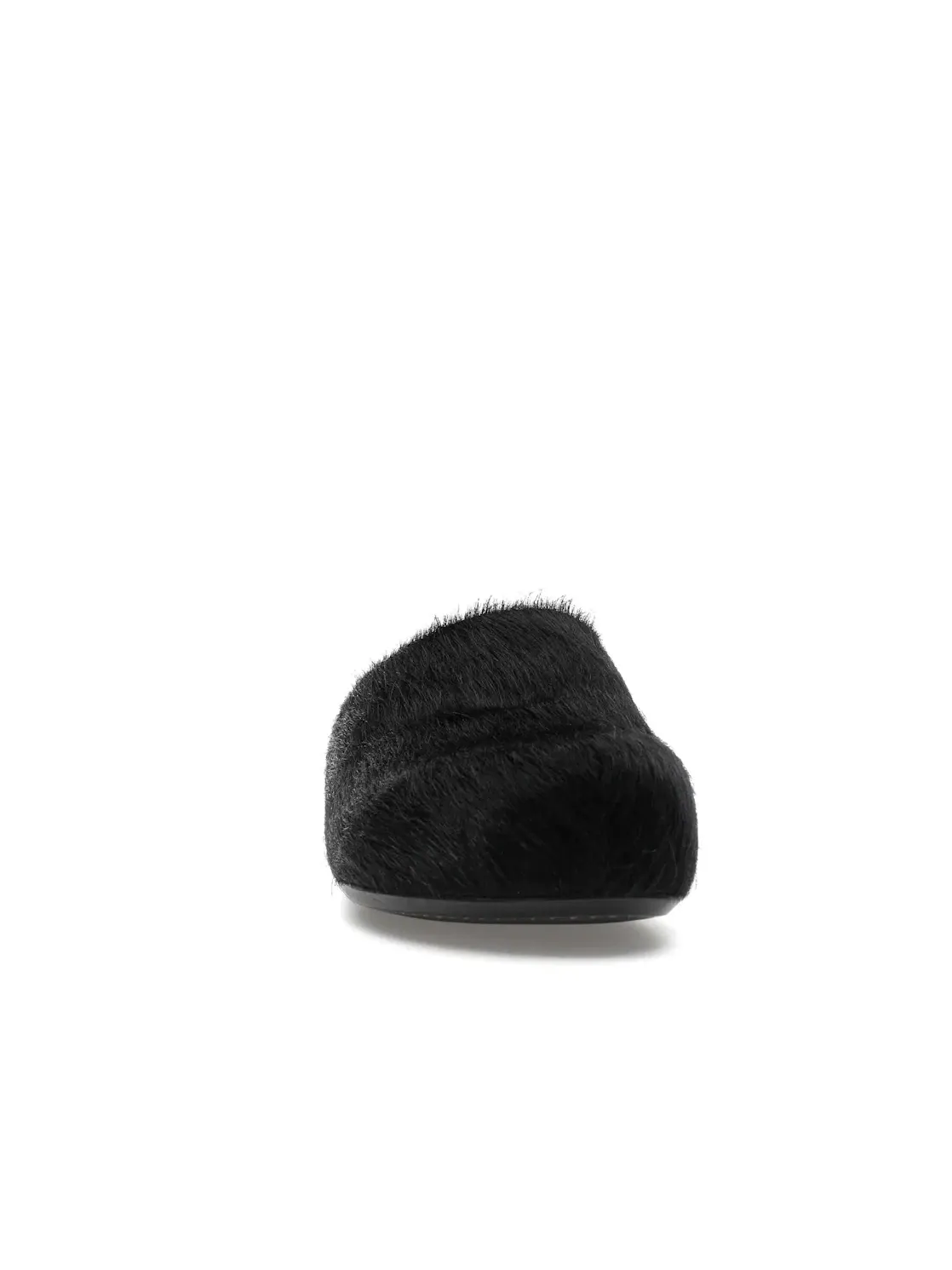 Женские сабо из ворсистой телячьей кожи Marni Long Hair Calfskin Fussbett Sabot Mule — изображение 2 из 4, черный
