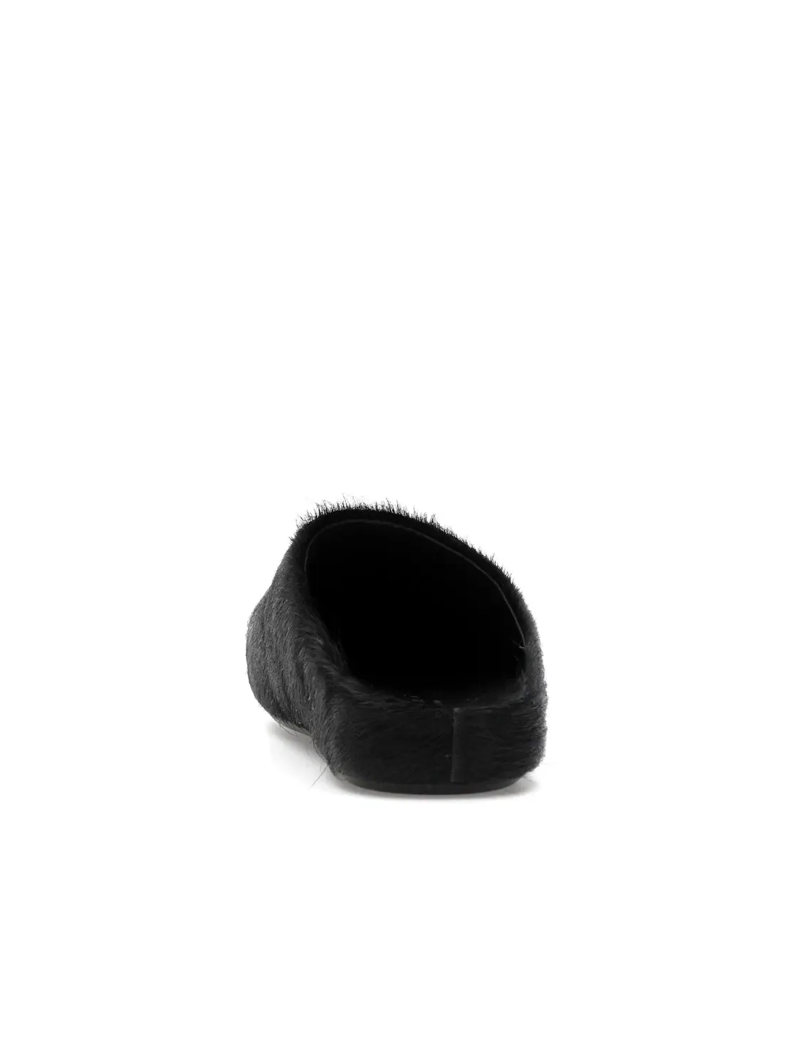Женские сабо из ворсистой телячьей кожи Marni Long Hair Calfskin Fussbett Sabot Mule — изображение 4 из 4, черный