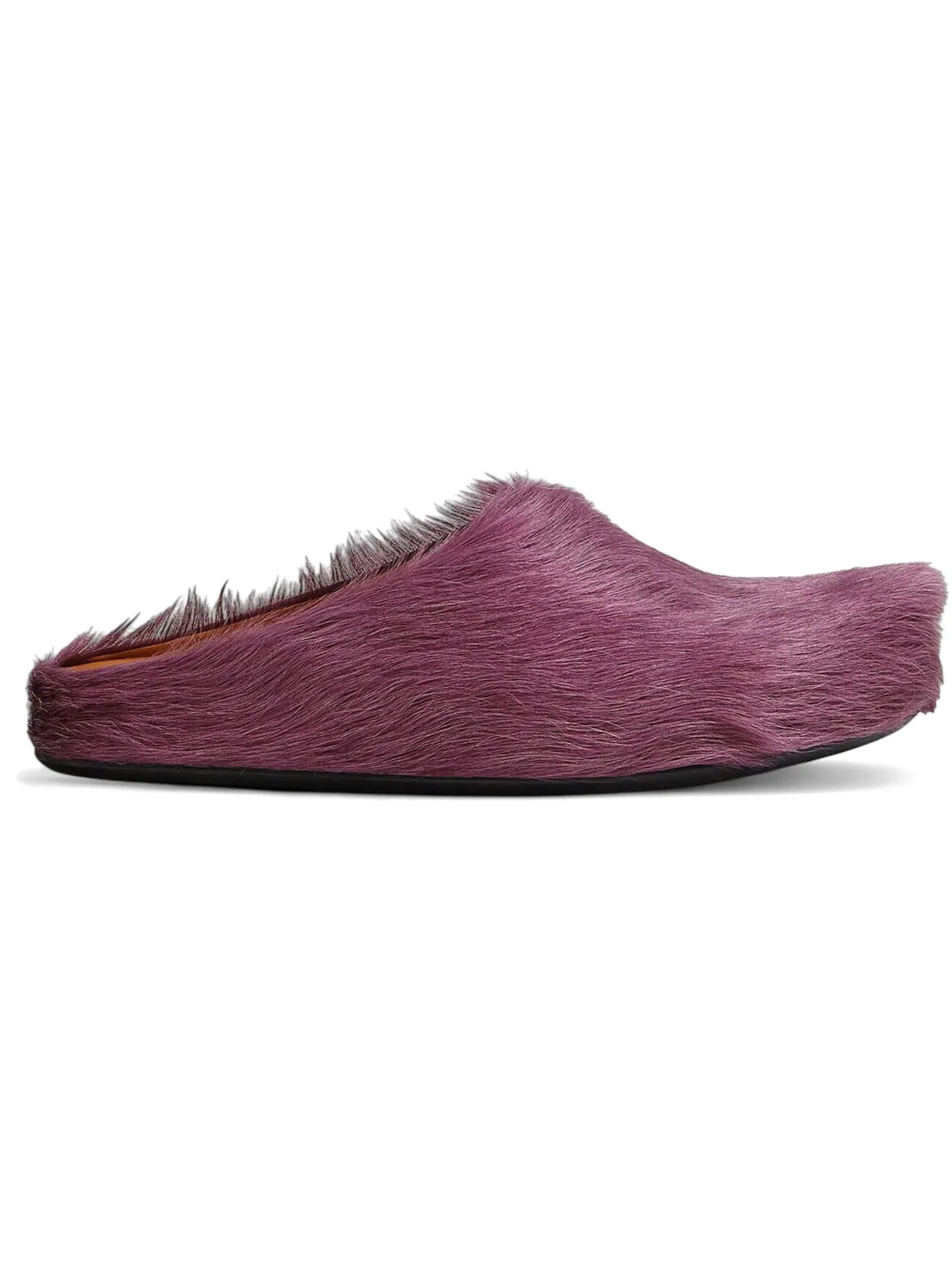 Мужские сабо Marni Marni Long Hair Calfskin Fussbett Sabot Mule — изображение 1 из 1, фиолетовый