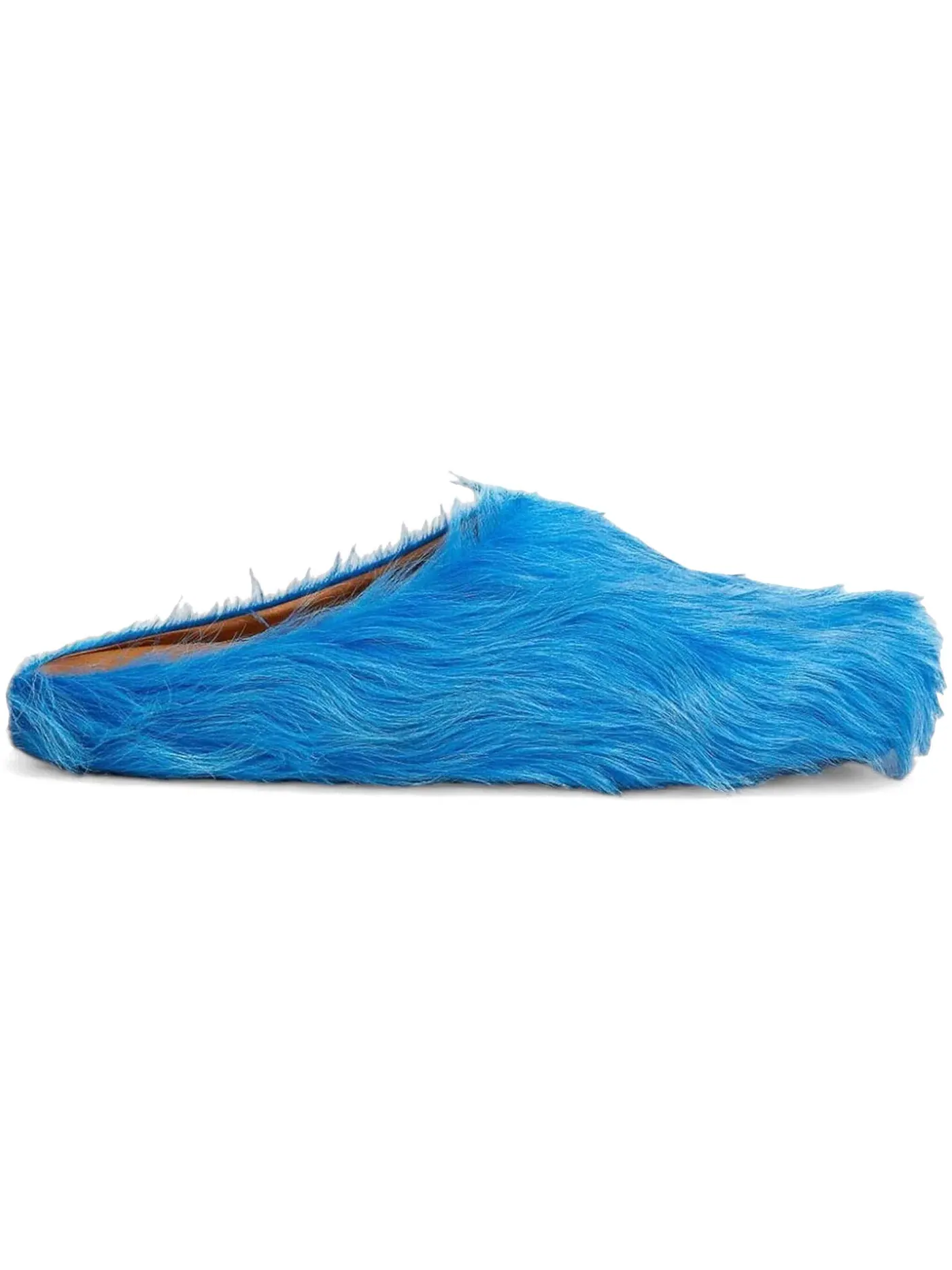 Мужские сабо Marni Long Hair Calfskin Fussbett Sabot Mule — изображение 1 из 1, светлый синий