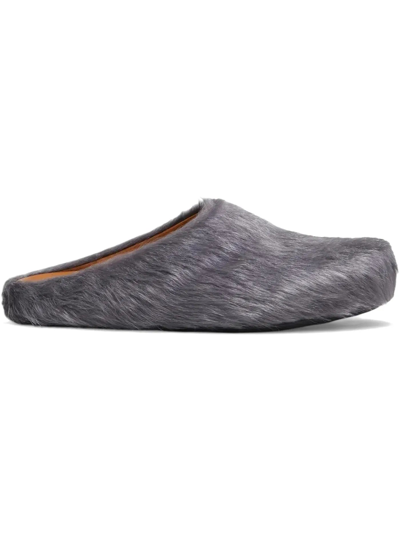 Мужские сабо Marni Long Hair Calfskin Fussbett Sabot Mule — изображение 1 из 1, серый
