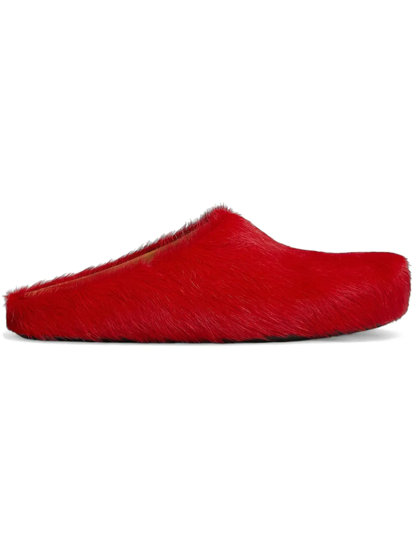 Мужские сабо Marni Long Hair Calfskin Fussbett Sabot Mule — изображение 1 из 1, красный