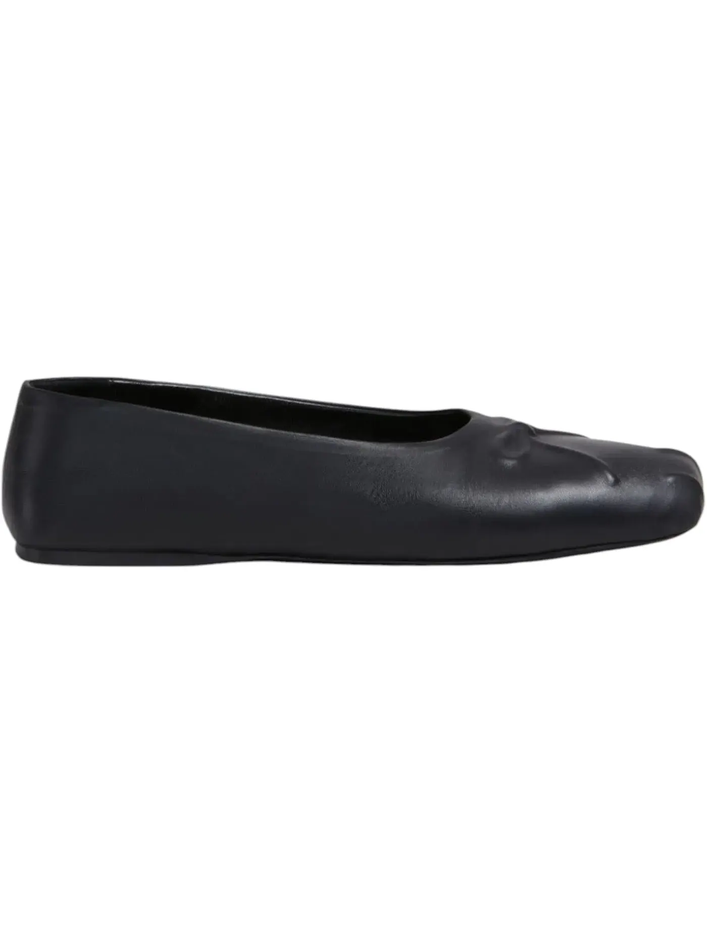 Женские балетки с бантом Marni Nappa Leather Seamless Little Bow Ballet — изображение 1 из 3, черный