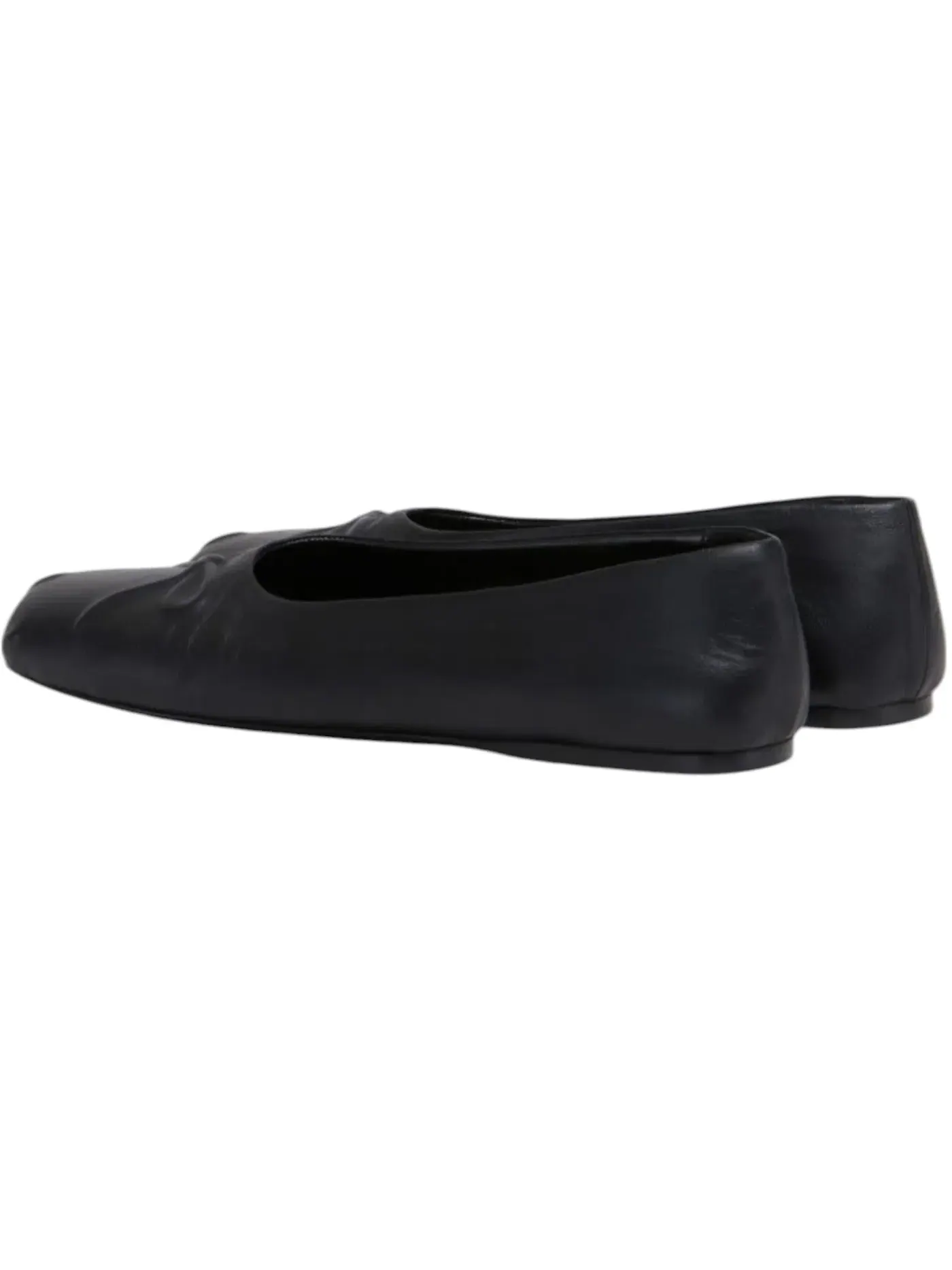 Женские балетки с бантом Marni Nappa Leather Seamless Little Bow Ballet — изображение 3 из 3, черный