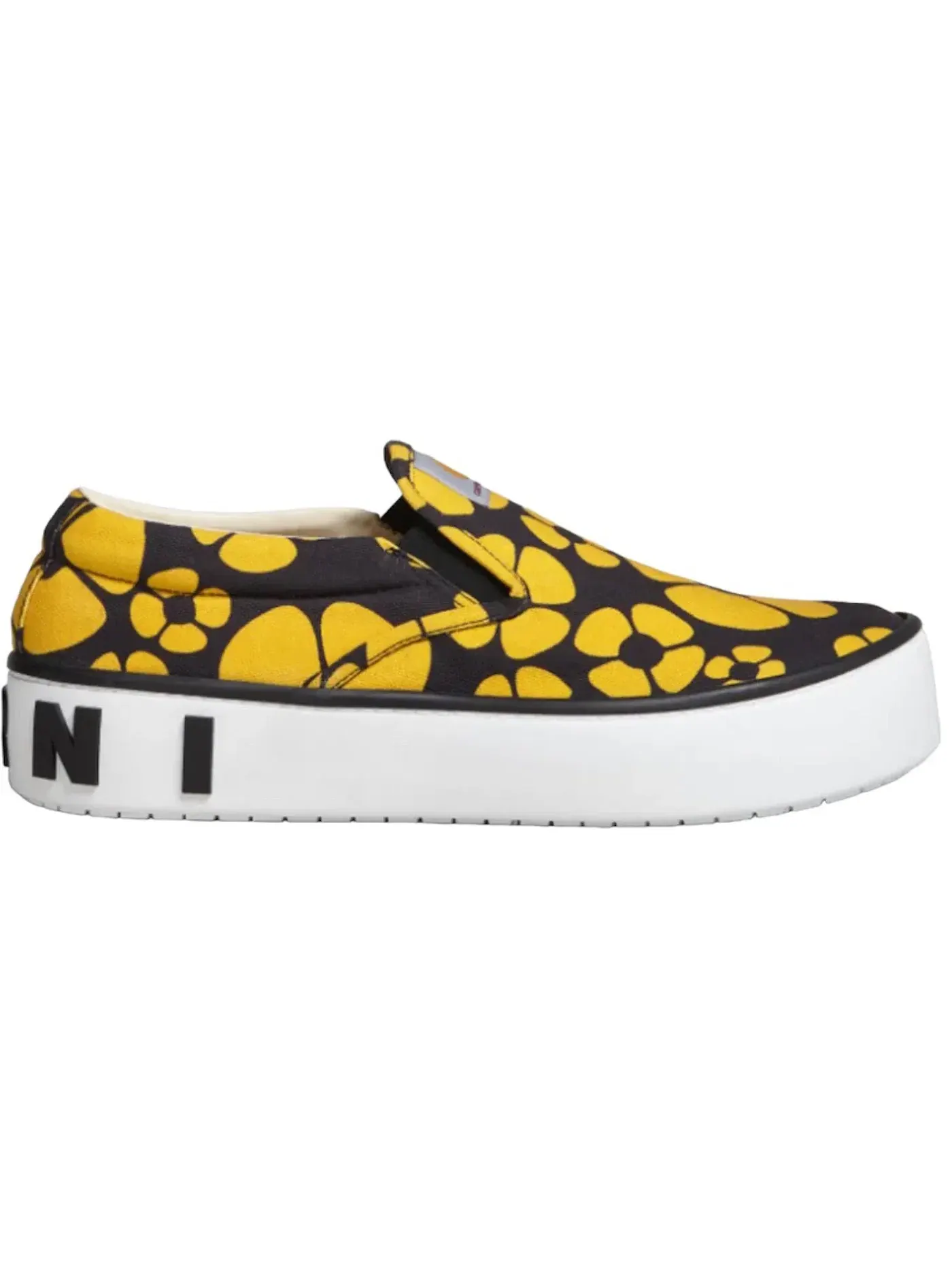 Мужские кеды с принтом Marni Paw Slip-On Marni — изображение 1 из 3, черный/желтый