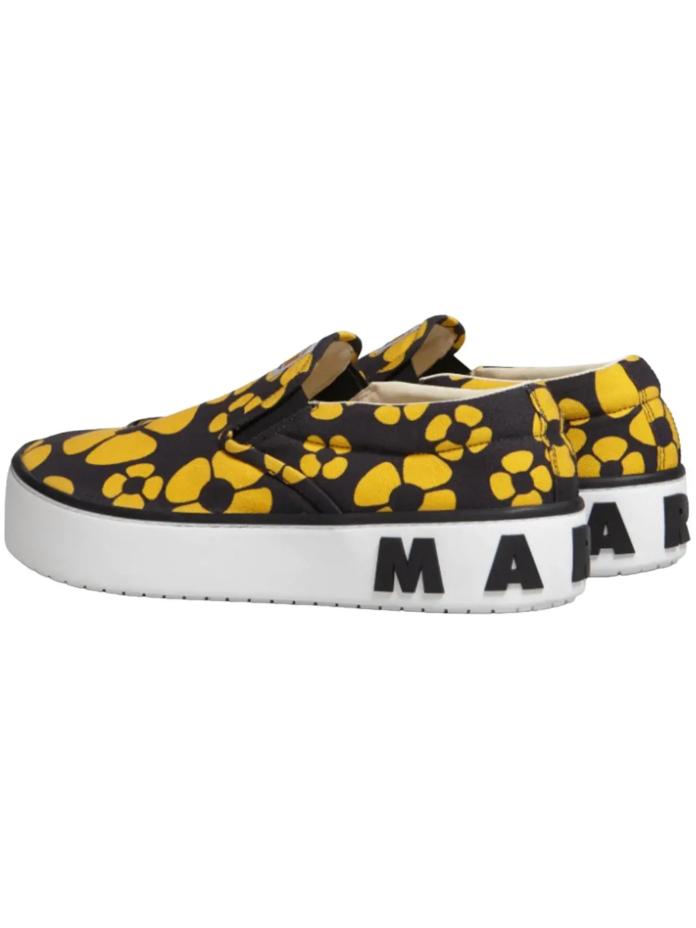 Мужские кеды с принтом Marni Paw Slip-On Marni — изображение 3 из 3, черный/желтый