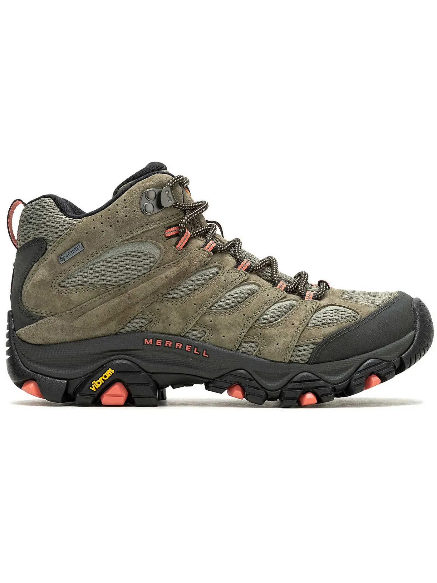 Женские треккинговые ботинки с мембраной Merrell Moab 3 Mid Gore-Tex — изображение 1 из 1, оливковый