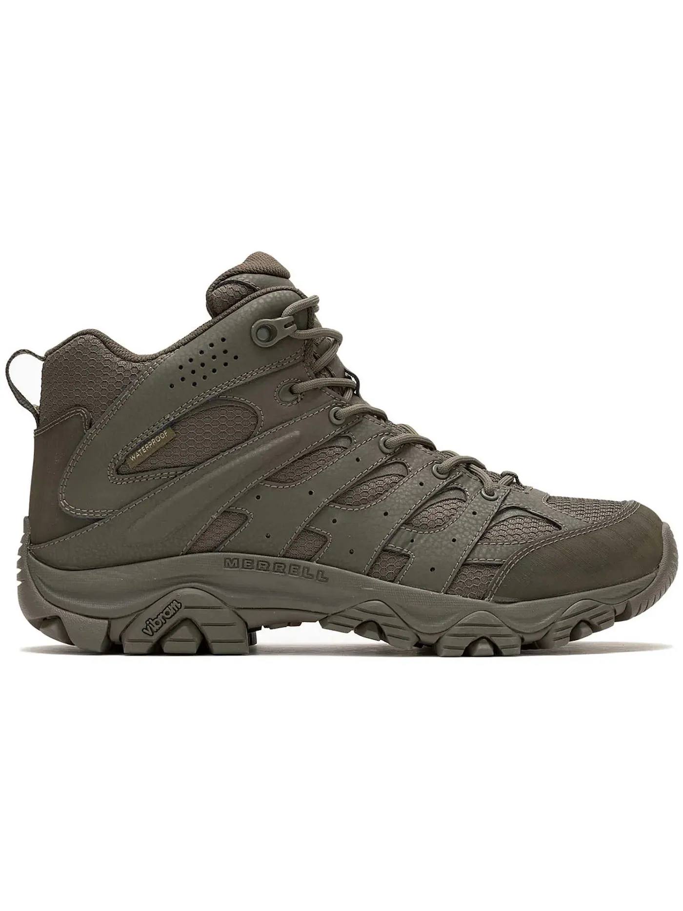Мужские кроссовки тактические с защитой от воды Merrell Moab 3 Mid Tactical Waterproof — изображение 1 из 1, темный оливковый