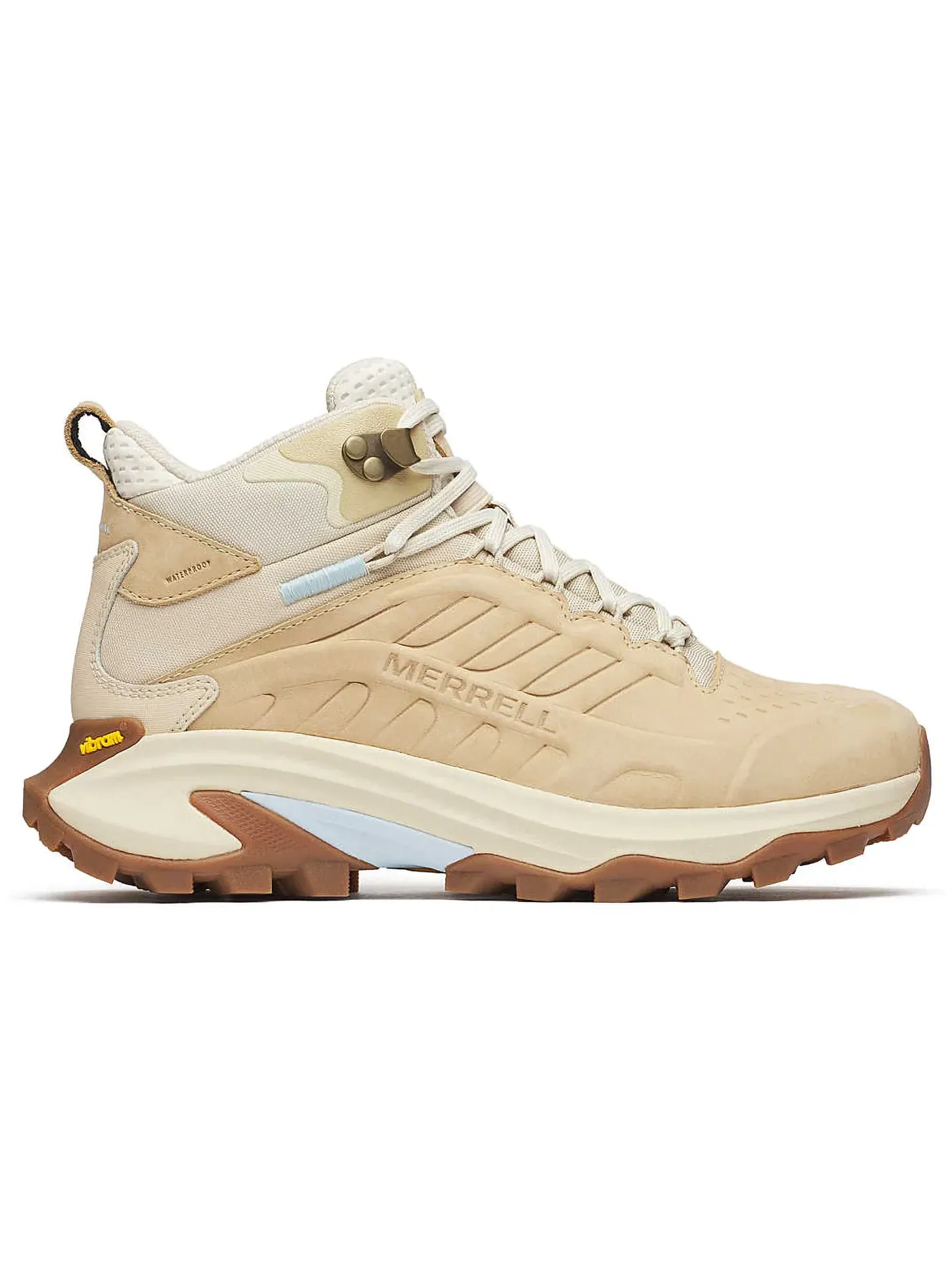 Женские кроссовки для активного отдыха Merrell Moab Speed 2 Leather Mid Waterproof — изображение 1 из 1, бежевый