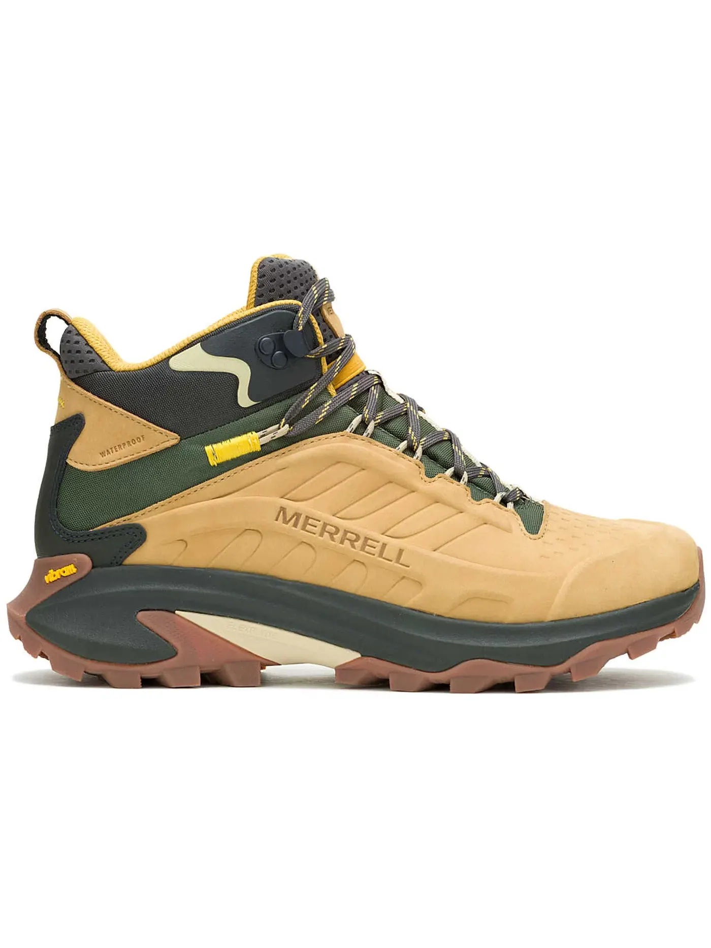 Мужские кроссовки для ходьбы Merrell Moab Speed 2 Leather Mid Waterproof — изображение 1 из 1, бежевый