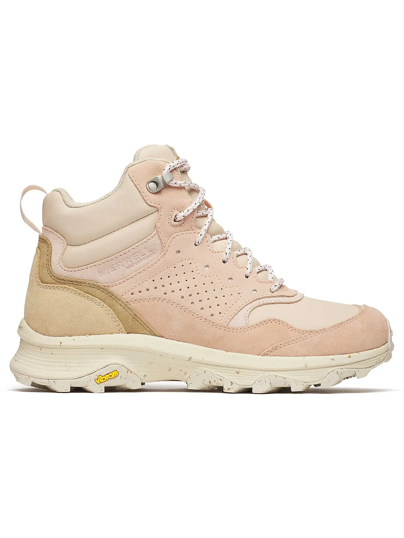 Женские треккинговые ботинки водонепроницаемые Merrell Speed Solo MXD Mid Waterproof — изображение 1 из 1, бежевый розовый