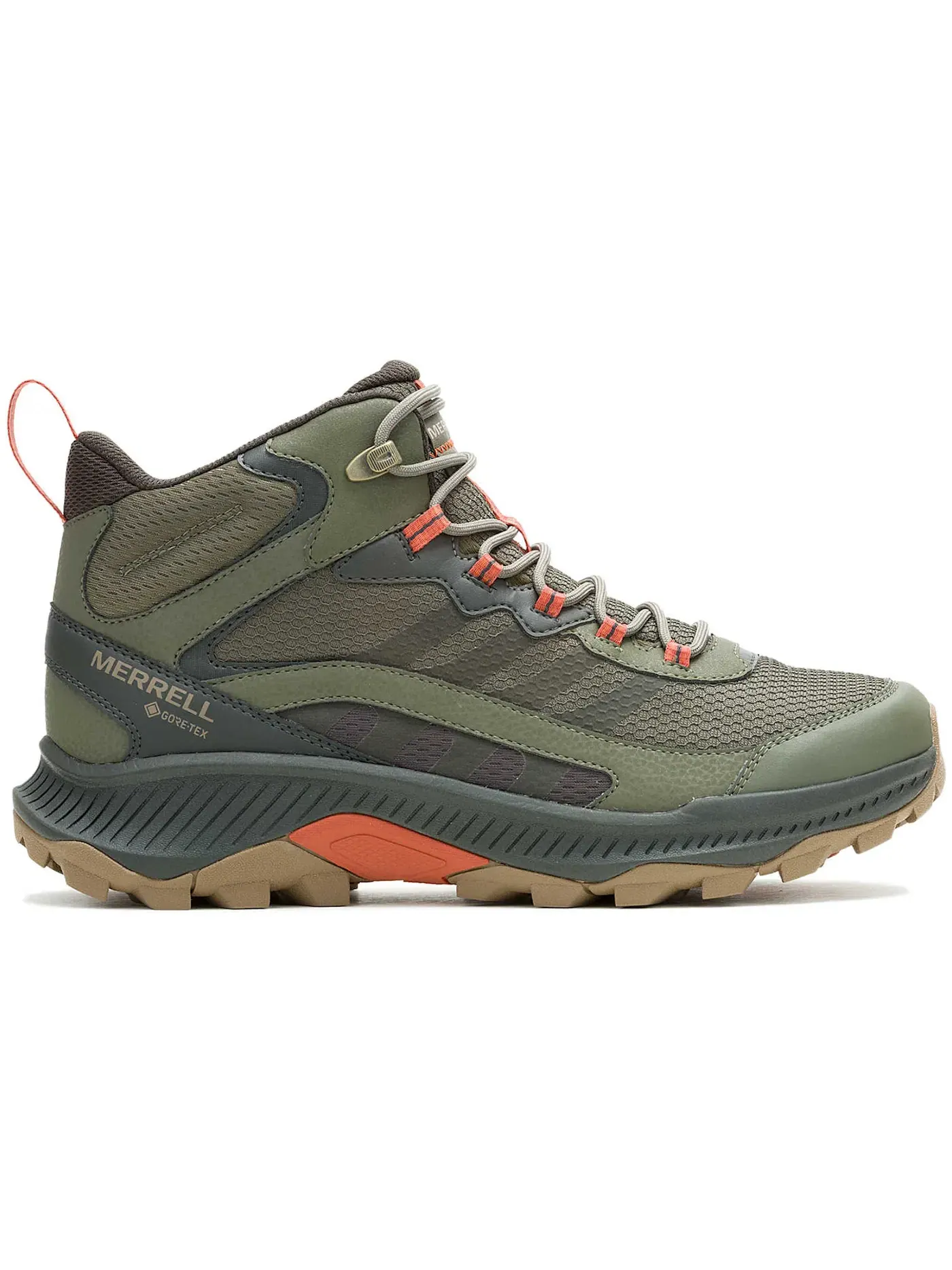 Мужские кроссовки спортивные Merrell Speed Strike 2 Mid Gore-Tex — изображение 1 из 1, оливковый