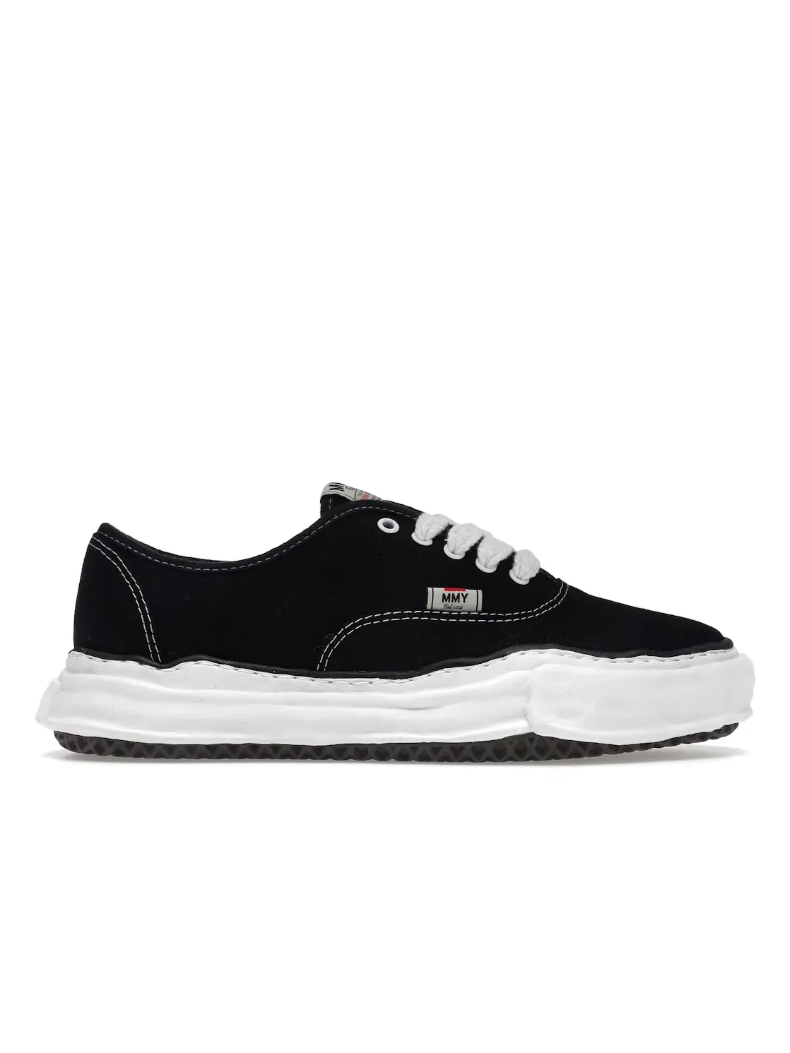 Мужские кеды с преувеличенной подошвой Maison Mihara Yasuhiro Baker OG Sole Canvas Low — изображение 1 из 4, черный/белый