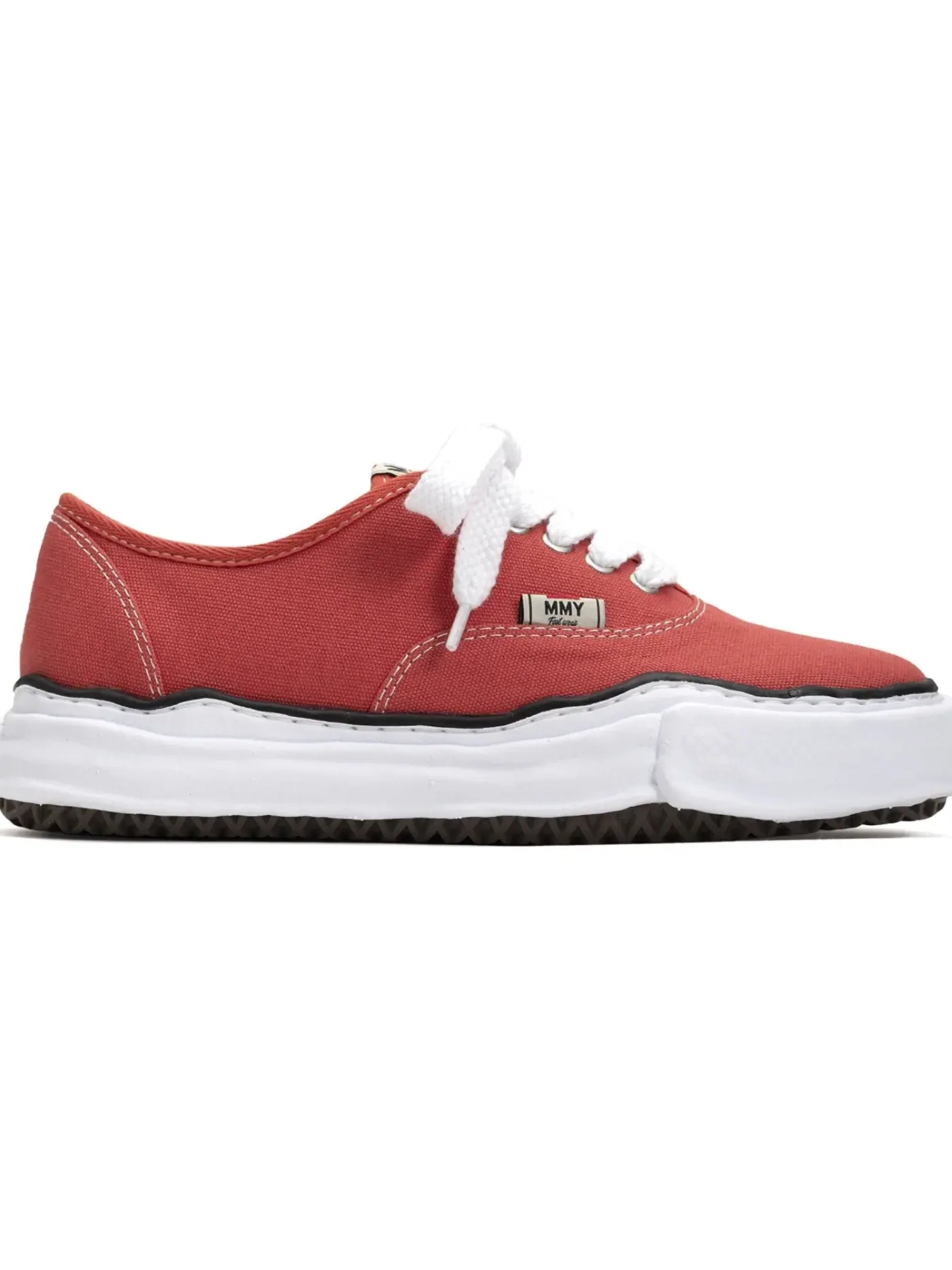 Мужские кеды с оригинальной подошвой Baker OG Sole Canvas Low Maison Mihara Yasuhiro — изображение 1 из 1, красный/белый