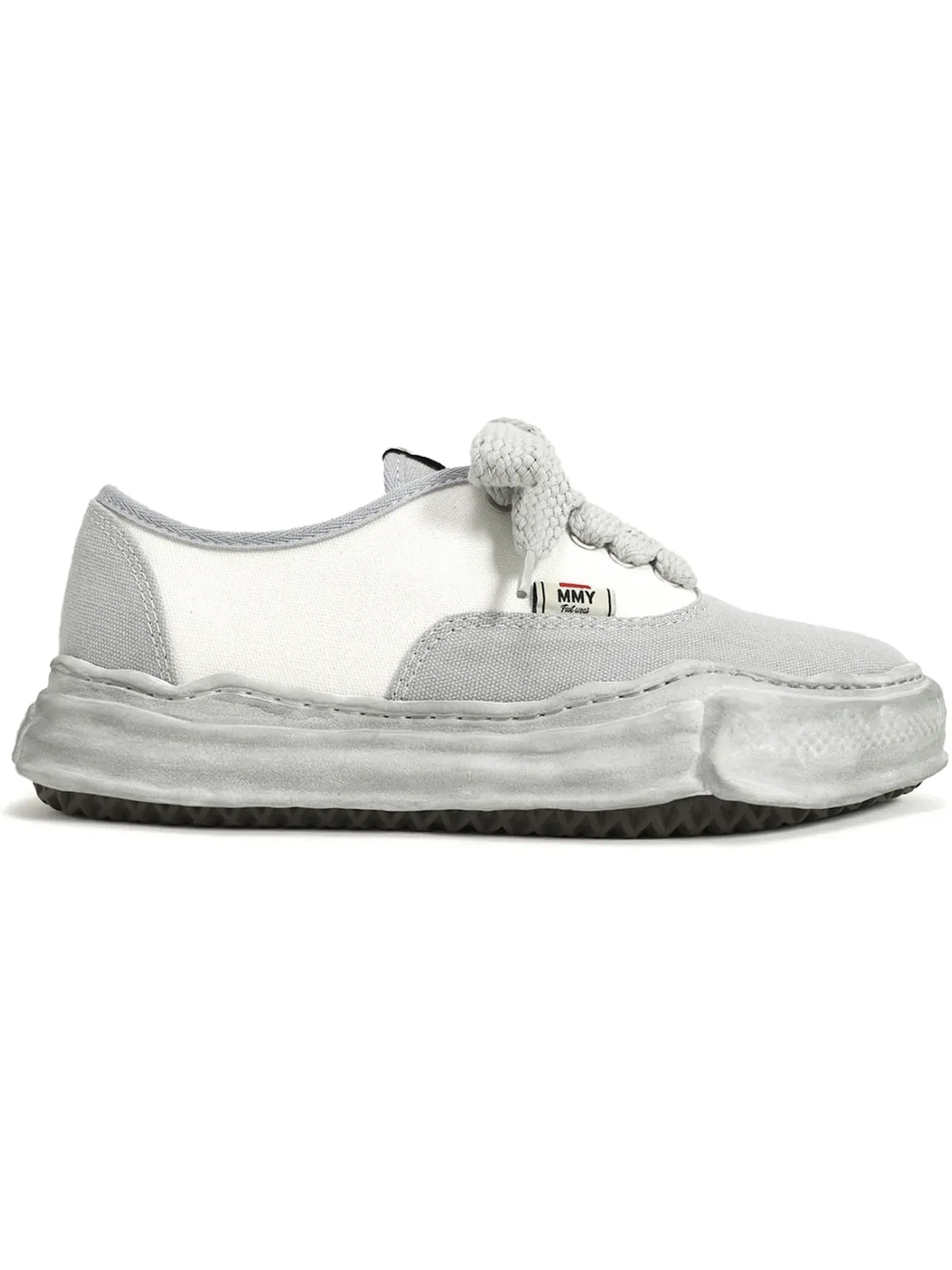 Мужские кроссовки с принтом Maison Mihara Yasuhiro Baker OG Sole Over Dyed Canvas Low — изображение 1 из 1, белый/серый