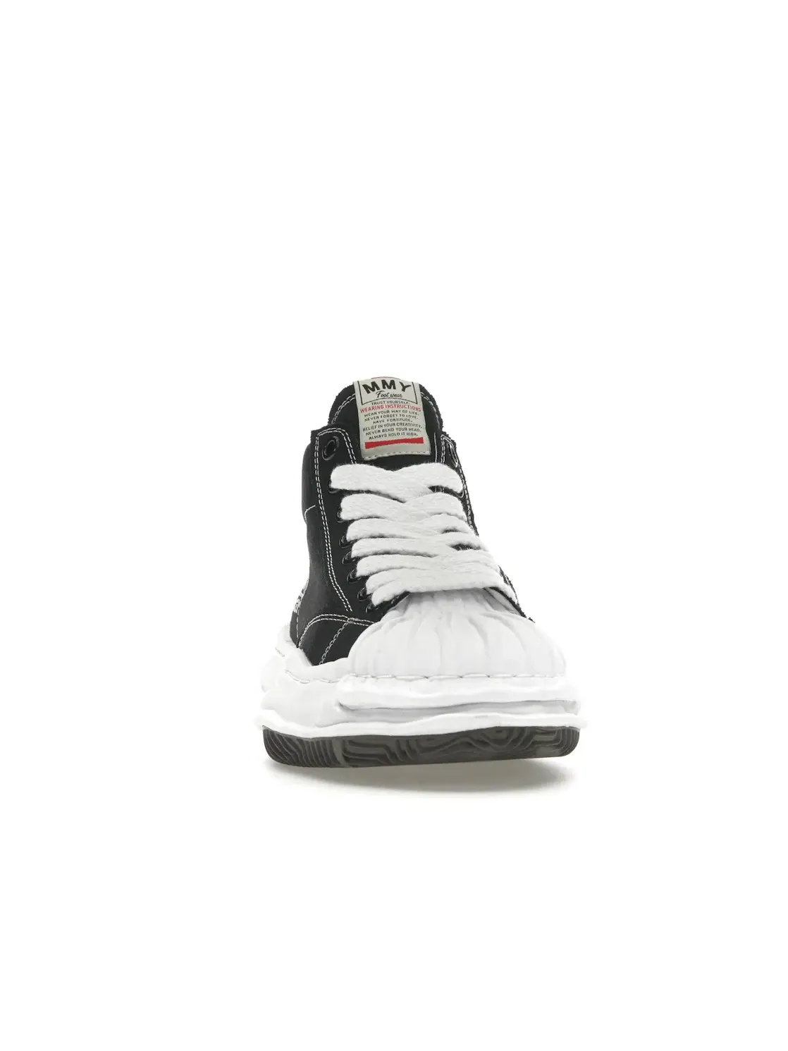 Мужские кроссовки на толстой подошве Maison Mihara Yasuhiro Blakey OG Sole Canvas High — изображение 2 из 4, черный/белый