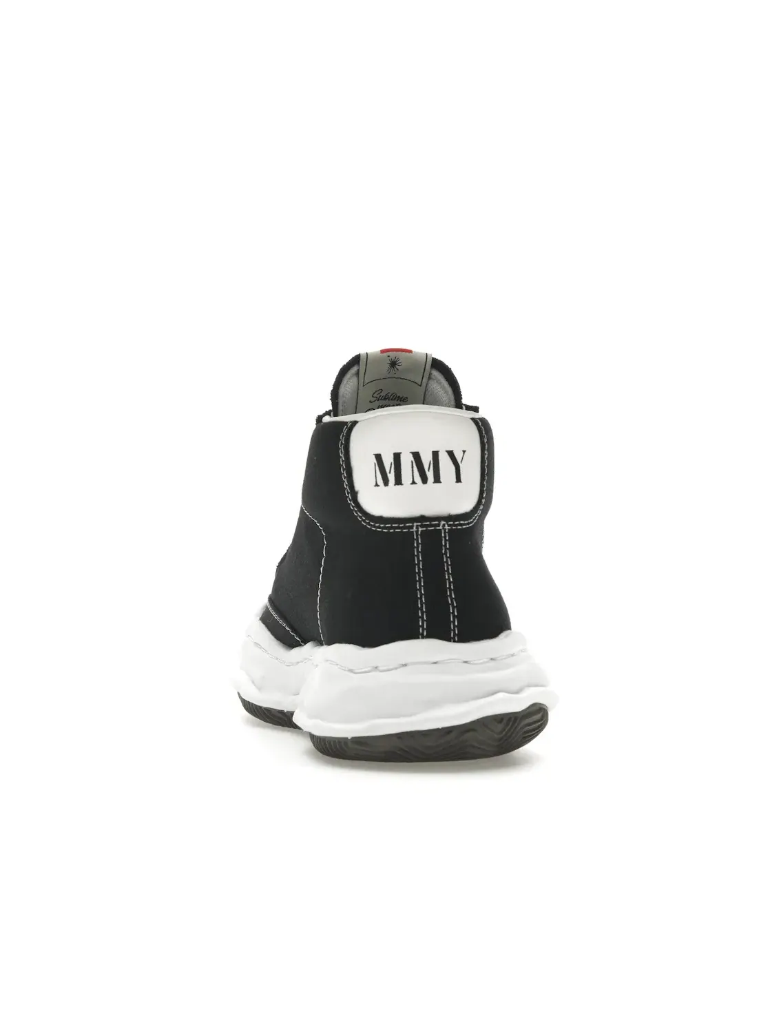 Мужские кроссовки на толстой подошве Maison Mihara Yasuhiro Blakey OG Sole Canvas High — изображение 4 из 4, черный/белый