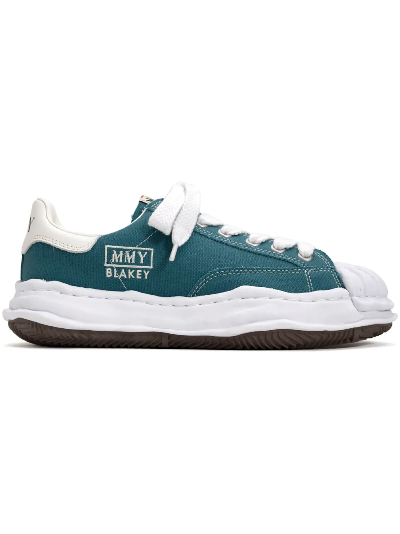 Мужские кроссовки с оригинальной подошвой Maison Mihara Yasuhiro Blakey OG Sole Canvas Low — изображение 1 из 1, синий/белый