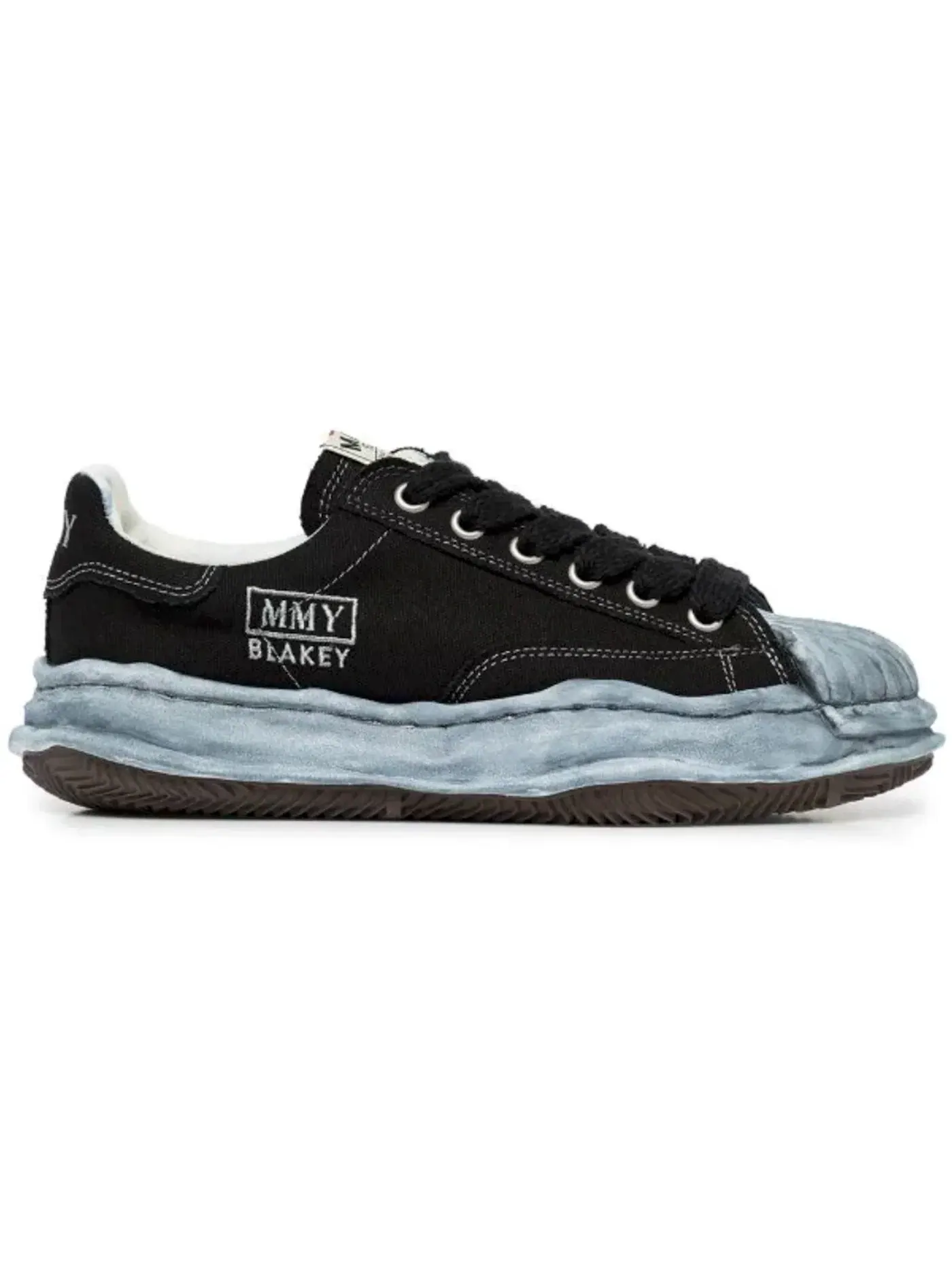 Мужские кеды с принтом Maison Mihara Yasuhiro Blakey OG Sole Canvas Low — изображение 1 из 1, черный/индиго
