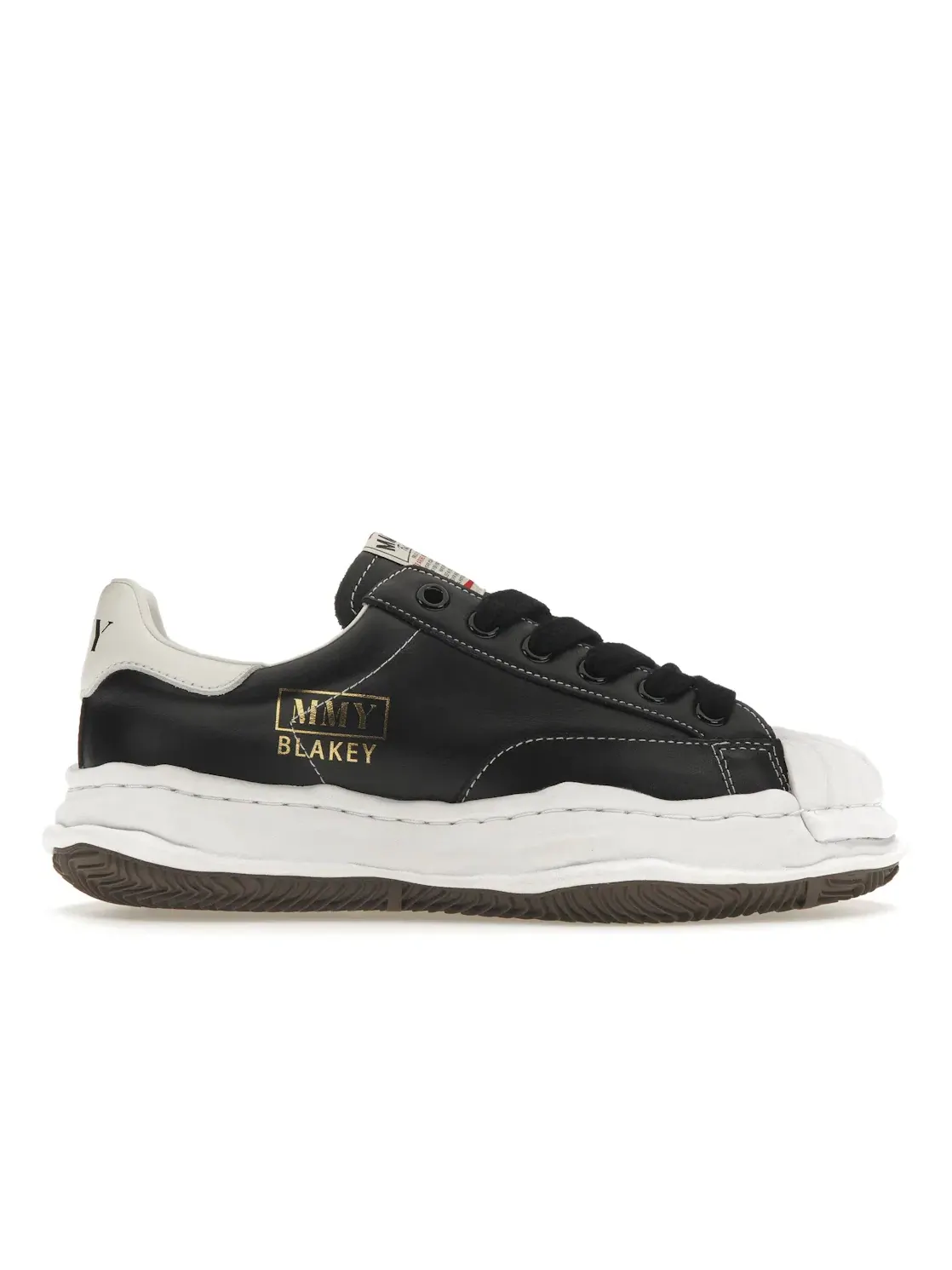 Мужские кроссовки на толстой подошве Maison Mihara Yasuhiro Blakey OG Sole Leather Low — изображение 1 из 4, черный/белый