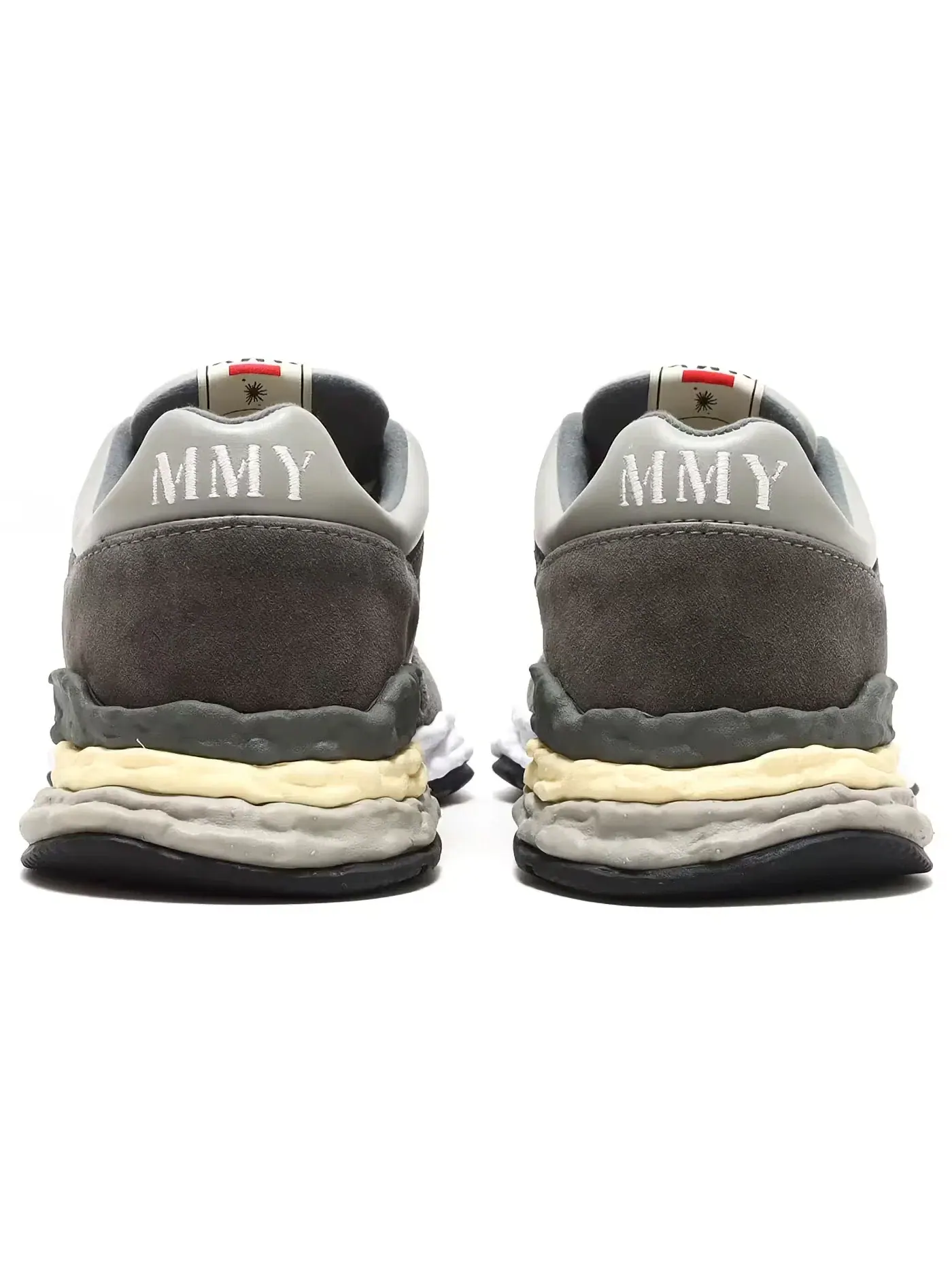 Мужские кроссовки с кожаным верхом Maison Mihara Yasuhiro George Leather Low — изображение 4 из 4, серый/темный серый/белый